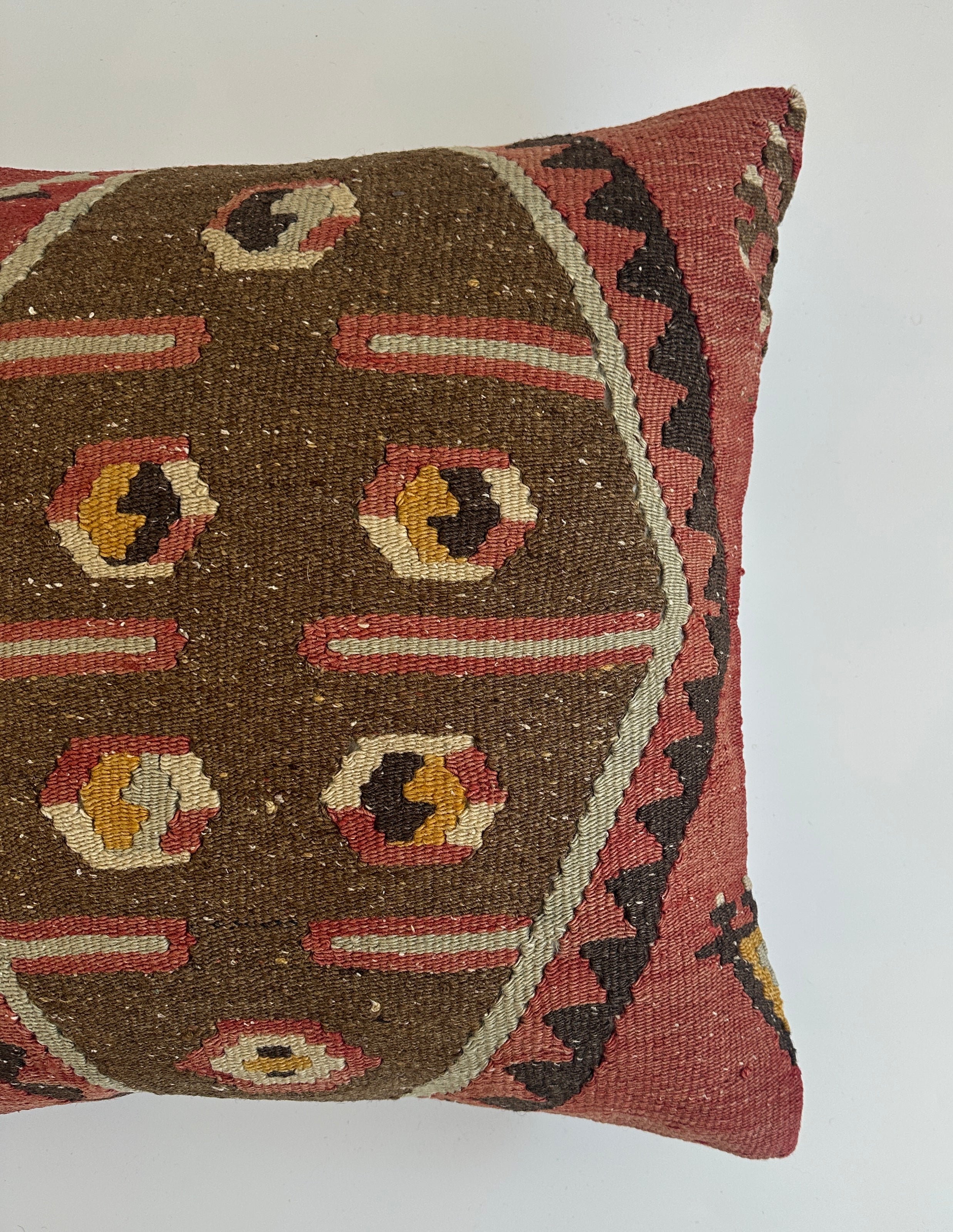 Handmade Multicolour Turkish Rug Cushion Cover 20''x20'' / 50x50 CM