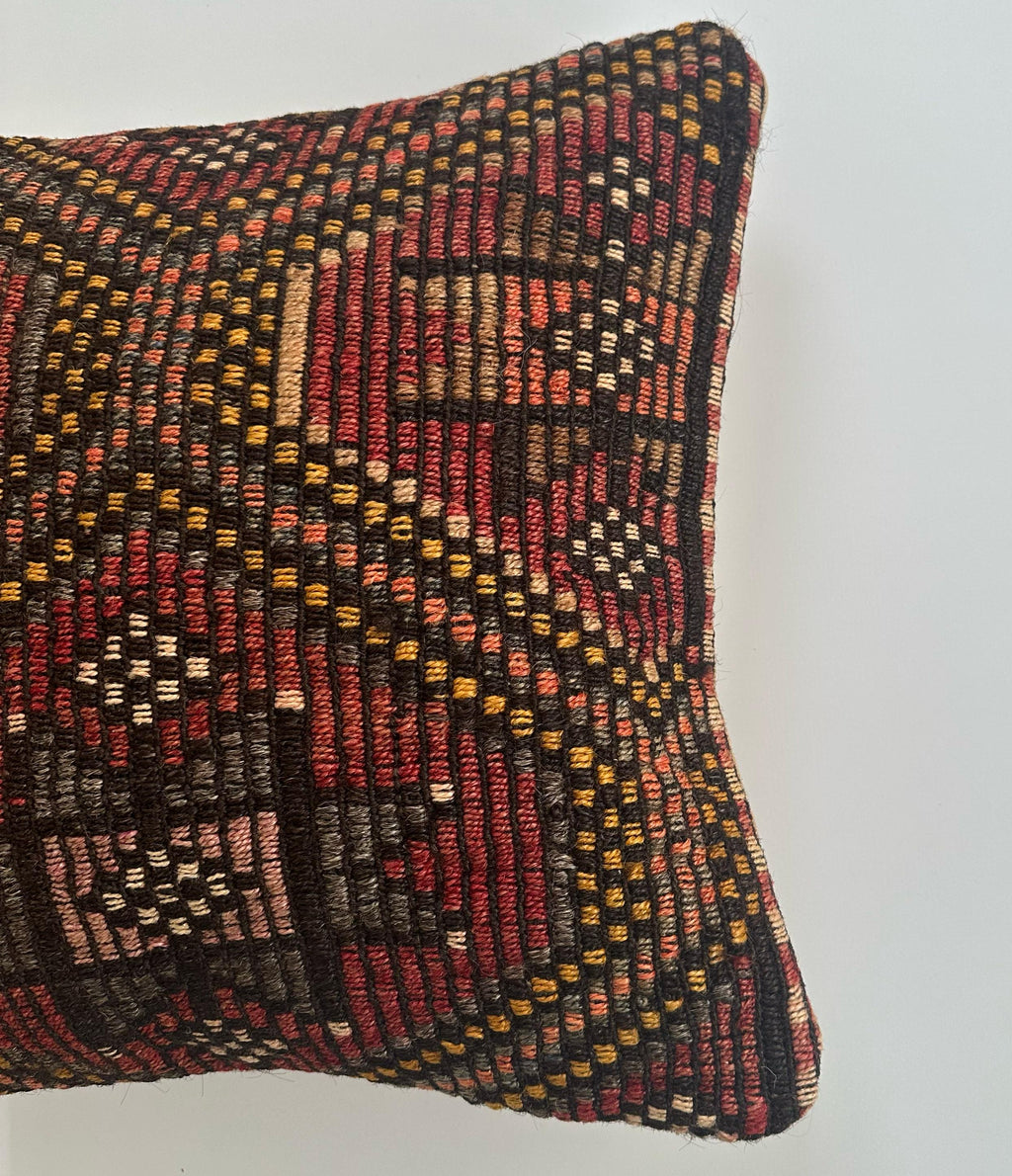 Handmade Turkish Rug Cushion Cover 16''x16'' / 40x40 CM