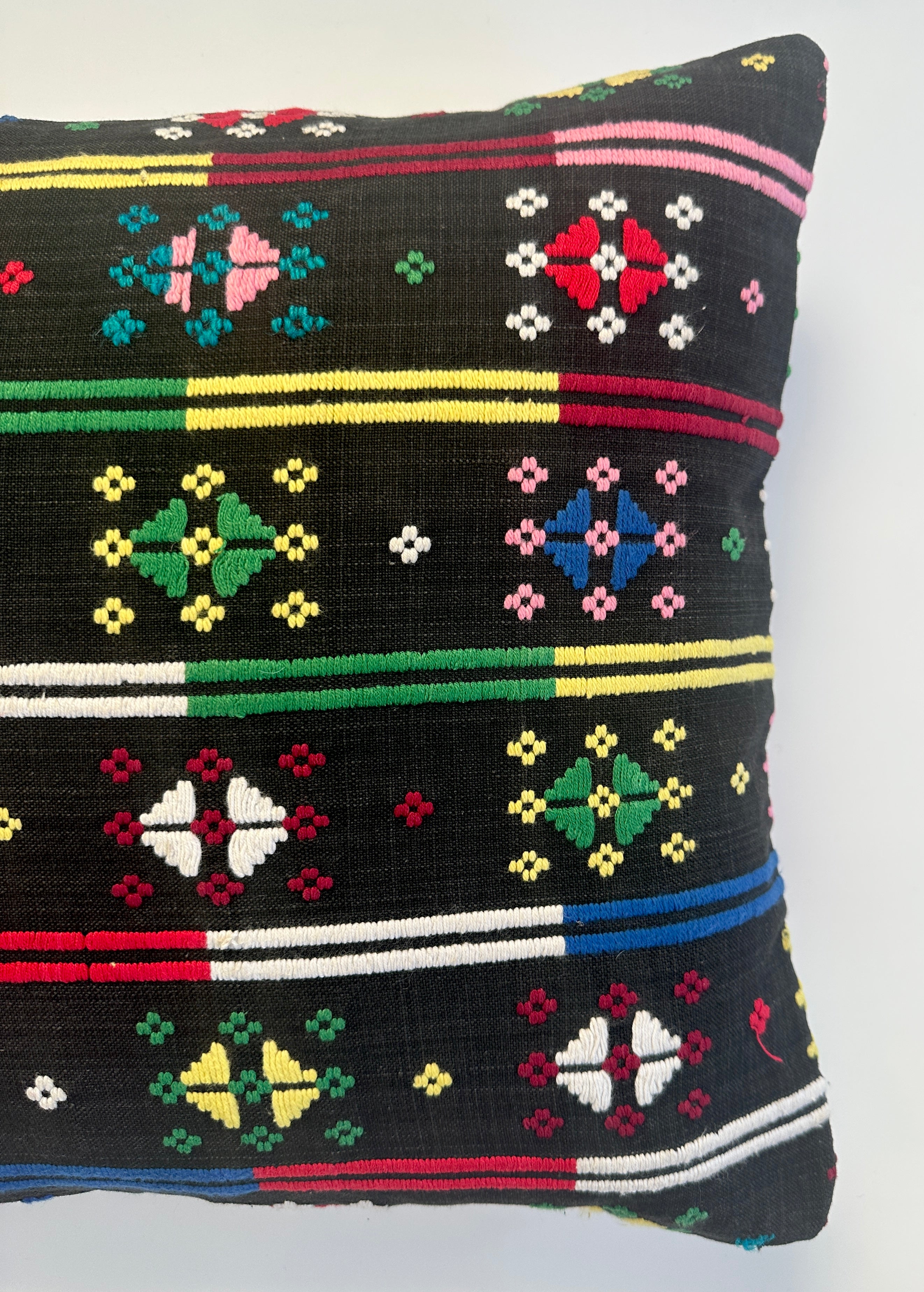 Handmade Embroidered Suzani Style Cushion Cover 16''x16'' / 41x38 CM