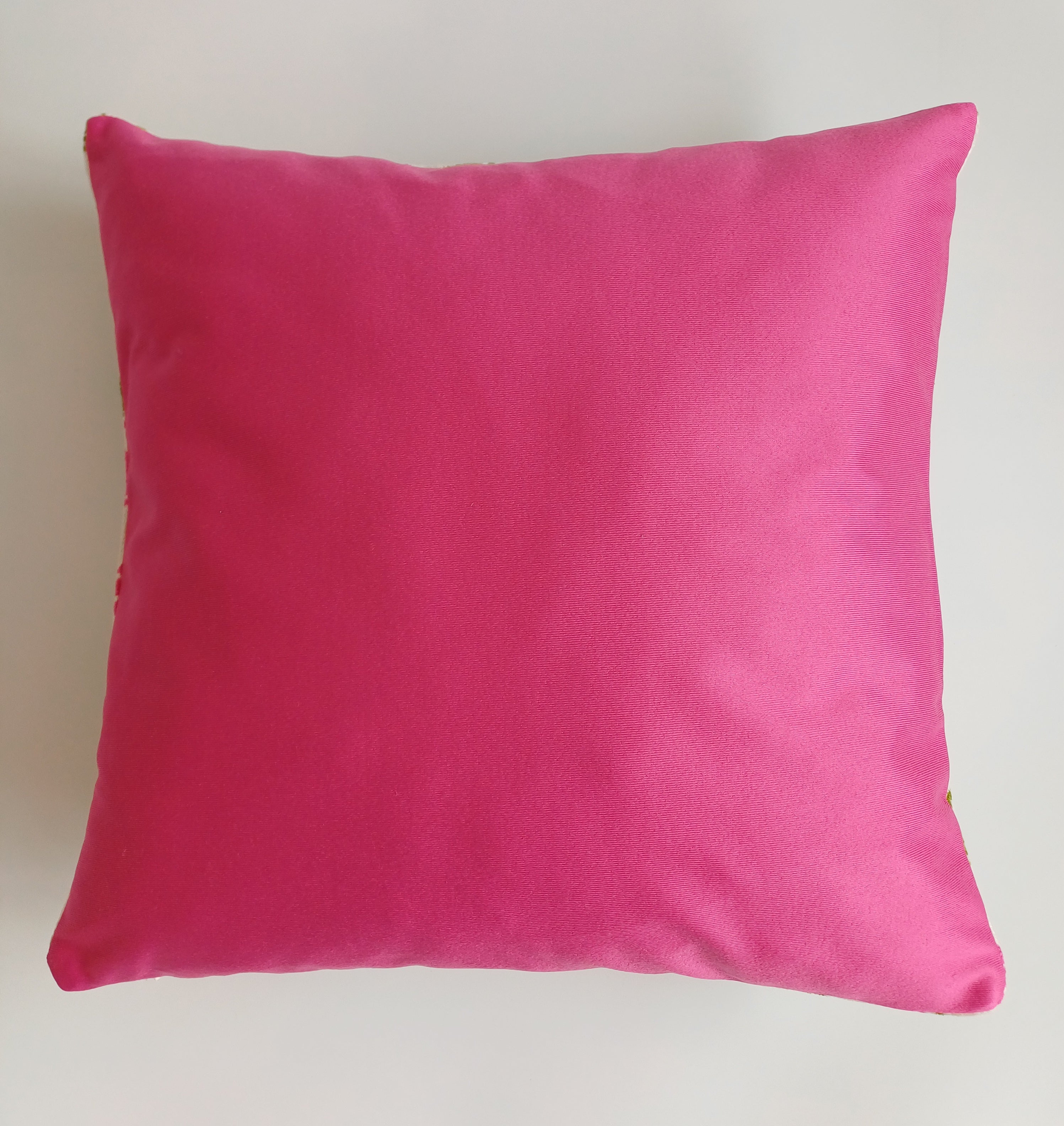 Pink Silk Velvet Tulip Cushion Cover 16''x16'' / 40x40 CM