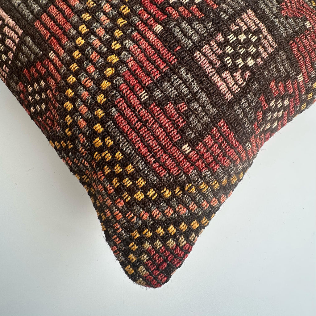 Handmade Turkish Rug Cushion Cover 16''x16'' / 40x40 CM