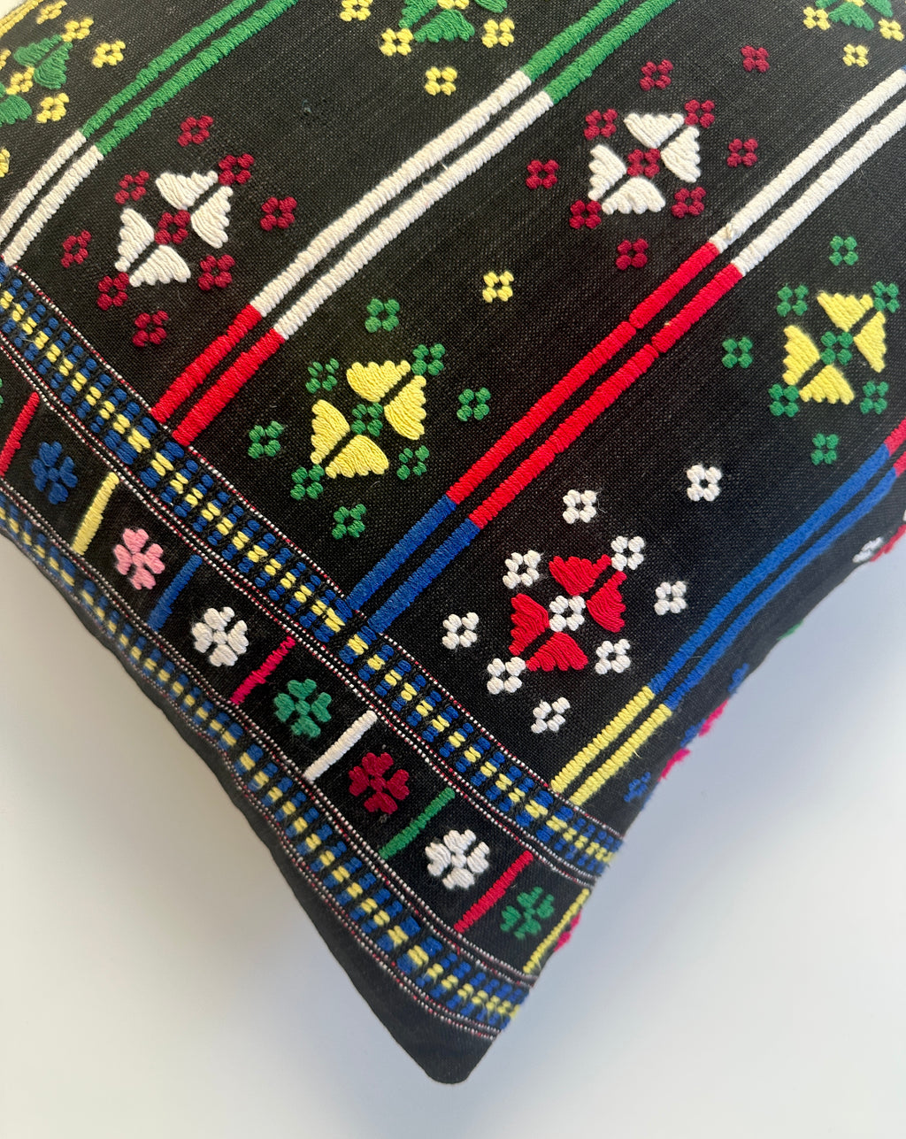 Handmade Embroidered Suzani Style Cushion Cover 16''x16'' / 41x38 CM