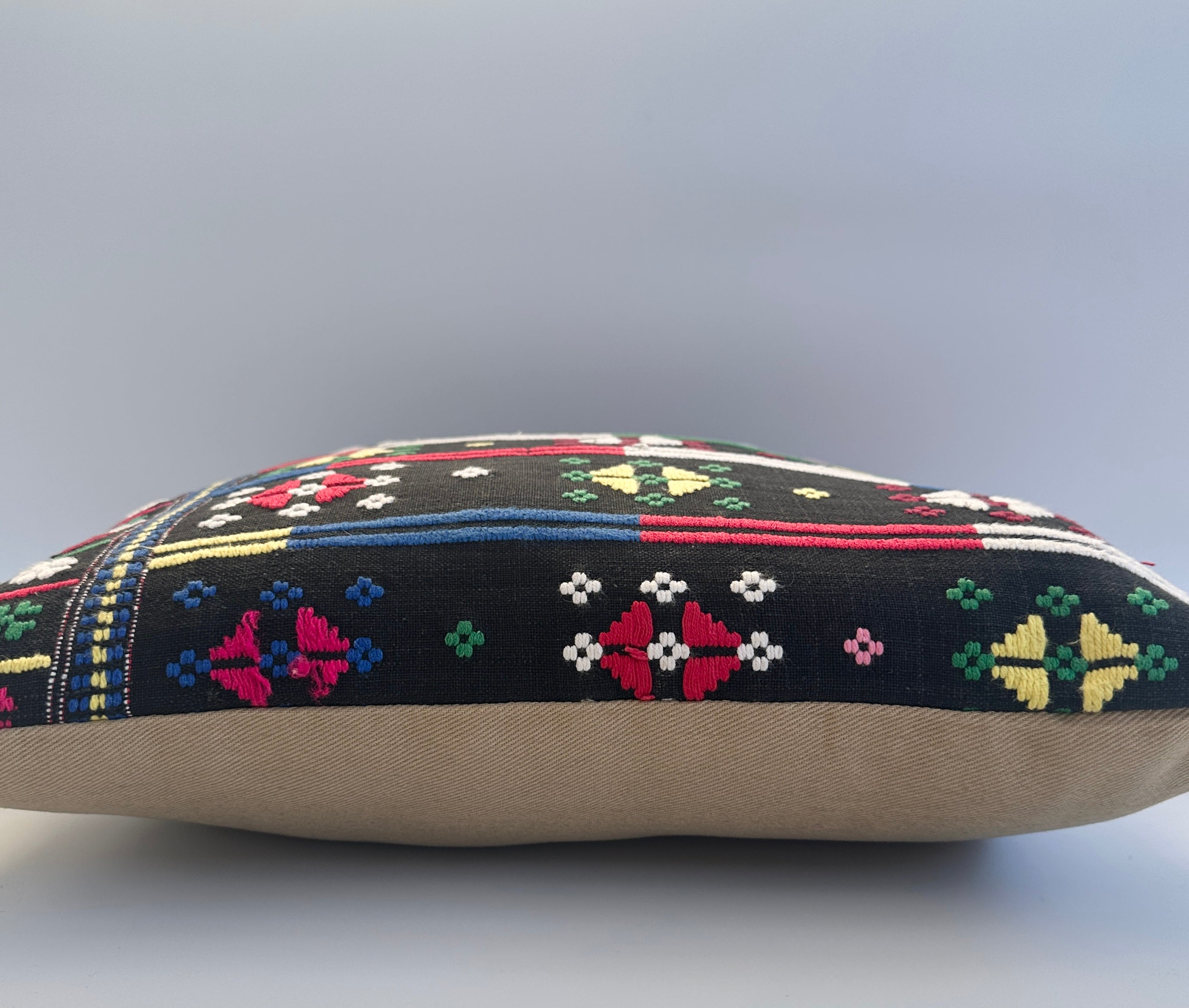 Handmade Embroidered Suzani Style Cushion Cover 16''x16'' / 41x38 CM