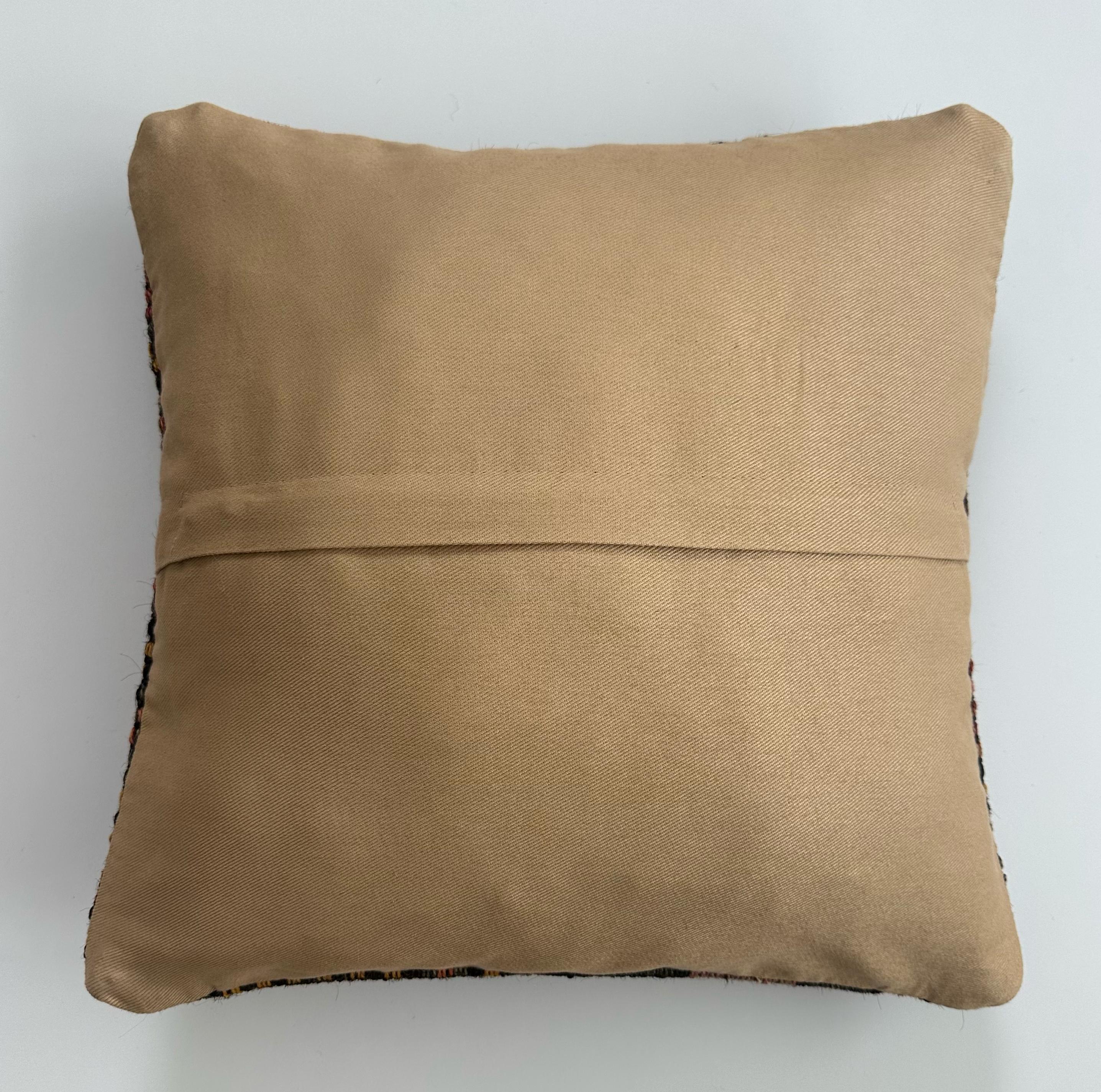 Handmade Turkish Rug Cushion Cover 16''x16'' / 40x40 CM