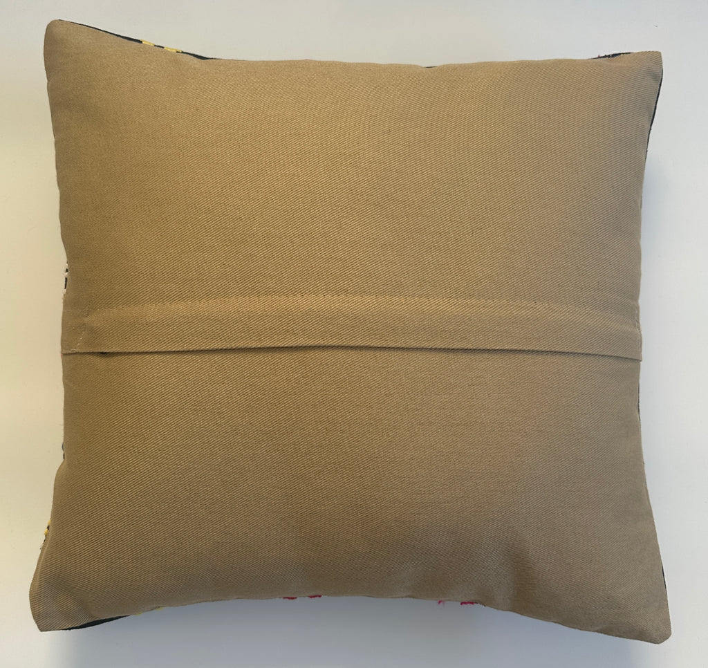 Handmade Embroidered Suzani Style Cushion Cover 16''x16'' / 41x38 CM