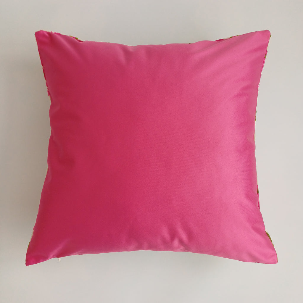 Pink Carnations Velvet Cushion Cover 20''x20'' / 50x50 CM