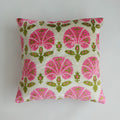 Pink Carnations Velvet Cushion Cover 20''x20'' / 50x50 CM