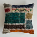 Handmade Patchwork Multicolour Turkish Rug Cushion Cover 18''x18'' / 44x43 CM