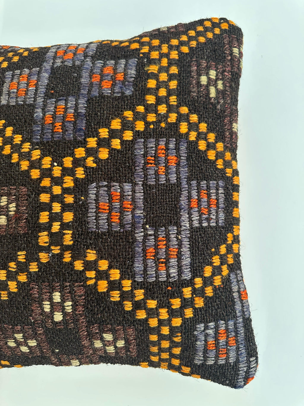 Handmade Multicoloured Turkish Rug Cushion 16''x16'' / 40x40 CM