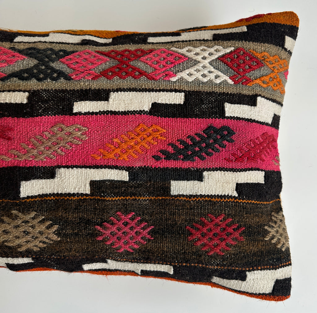 Multicolour Turkish Rug Cushion Cover 24''x16'' / 60x40 CM