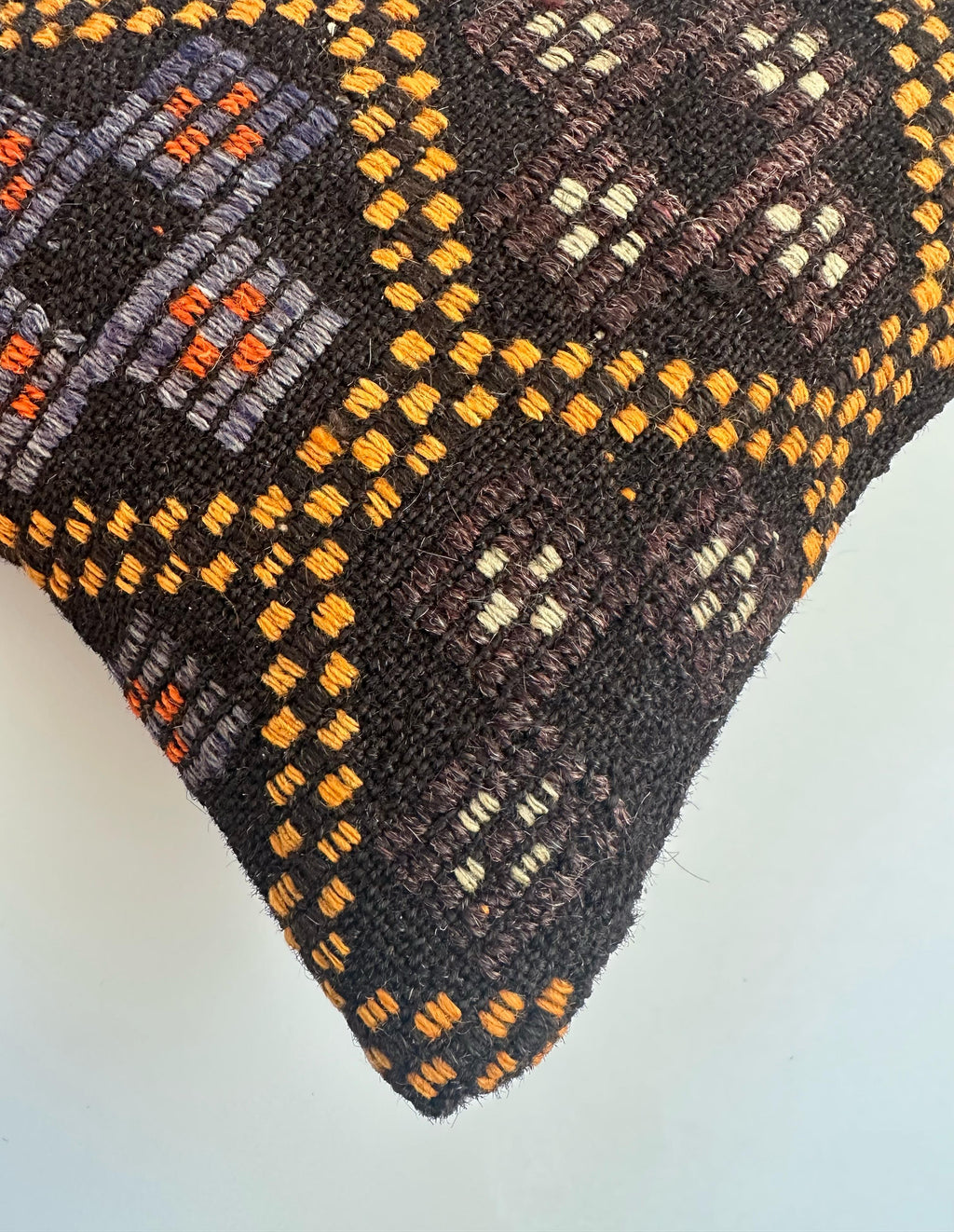 Handmade Multicoloured Turkish Rug Cushion 16''x16'' / 40x40 CM