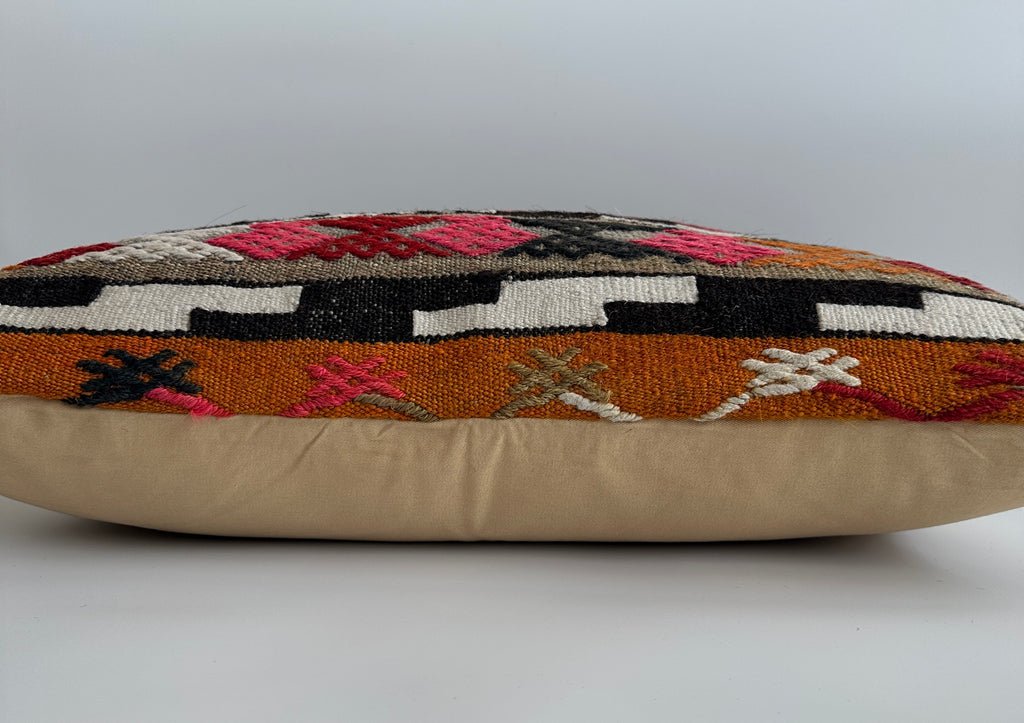 Multicolour Turkish Rug Cushion Cover 24''x16'' / 60x40 CM