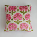 Pink Carnations Velvet Cushion Cover 20''x20'' / 50x50 CM