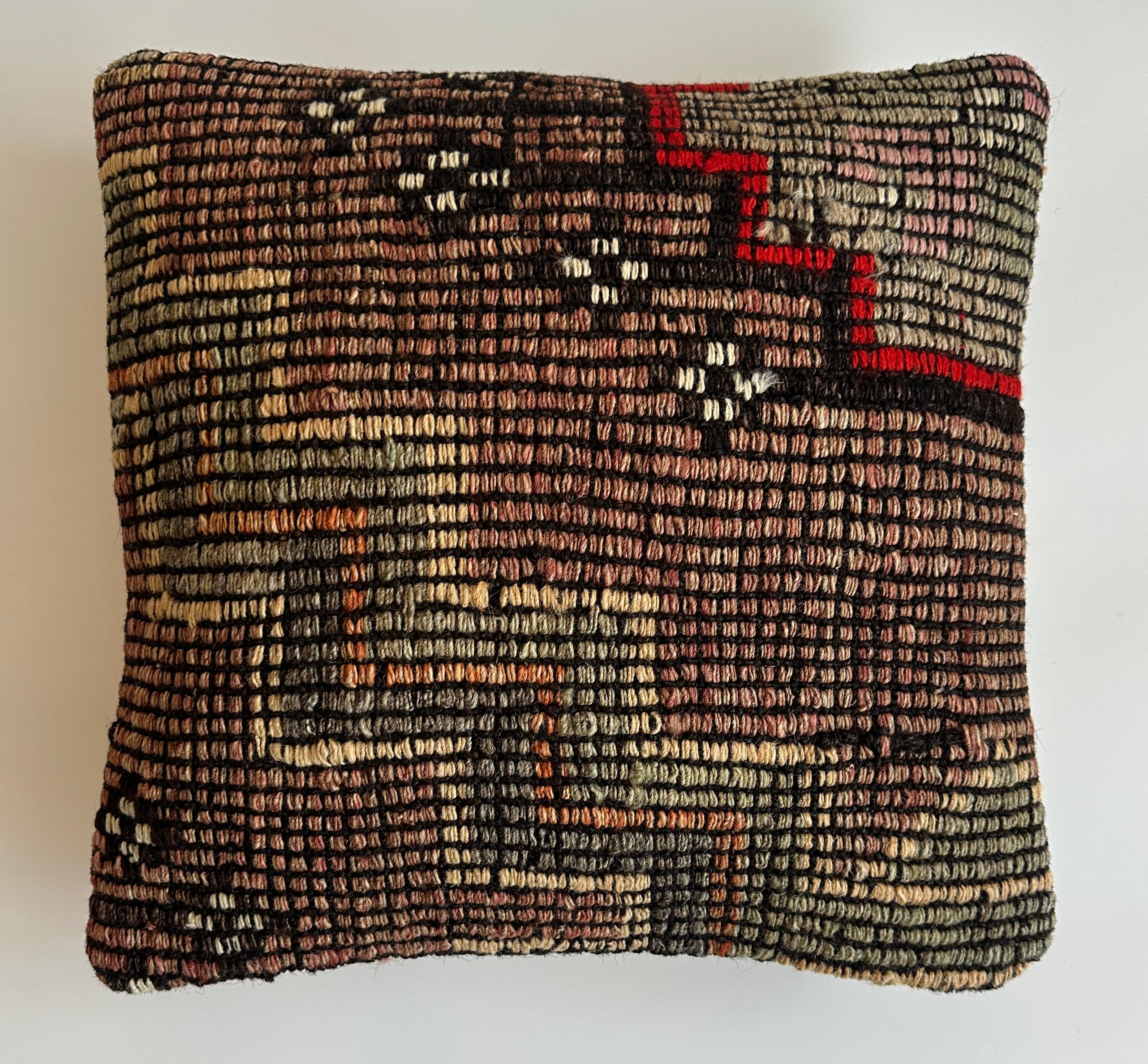 Handmade Multicoloured Turkish Cushion Cover 16''x16'' / 40x39 CM
