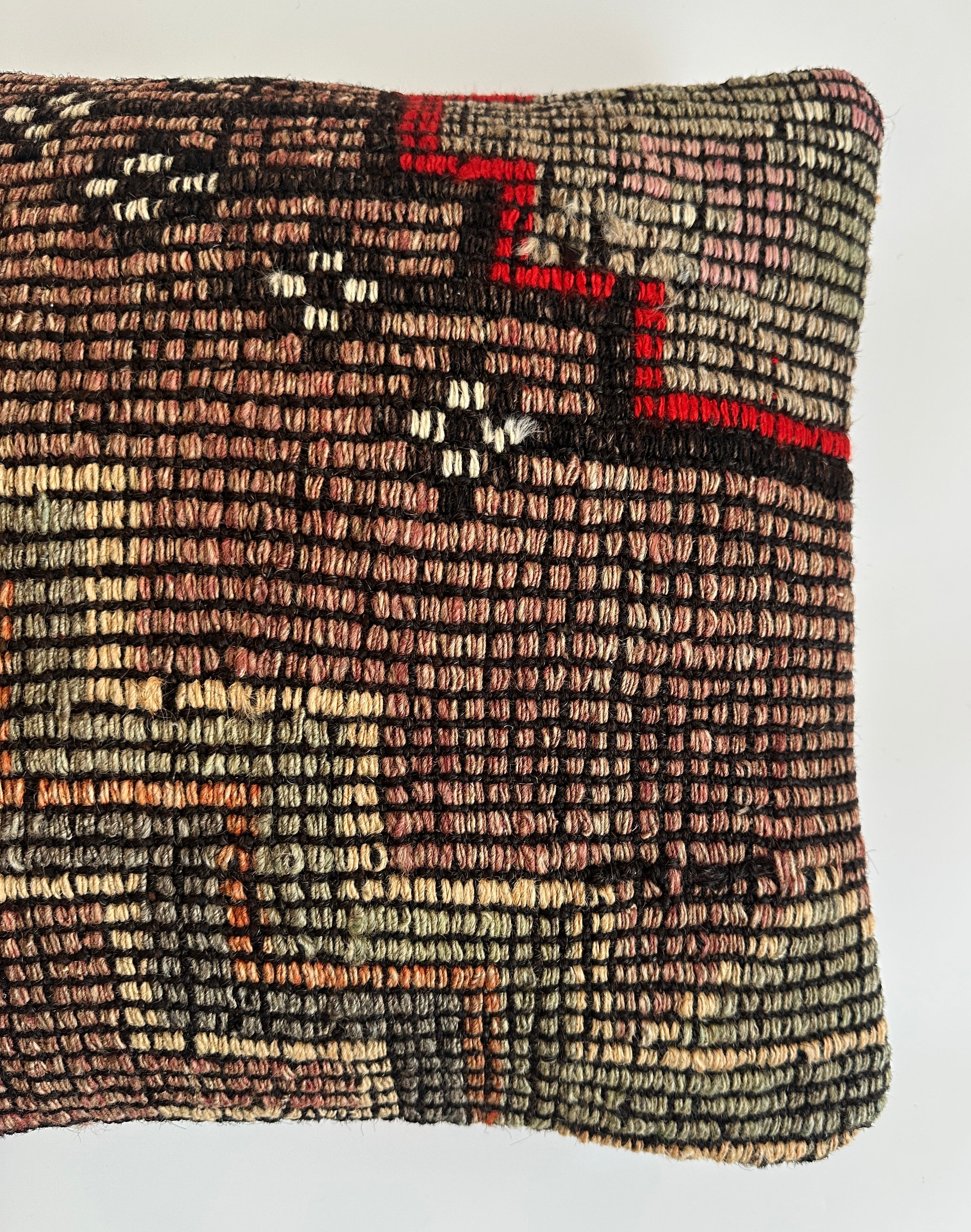 Handmade Multicoloured Turkish Cushion Cover 16''x16'' / 40x39 CM