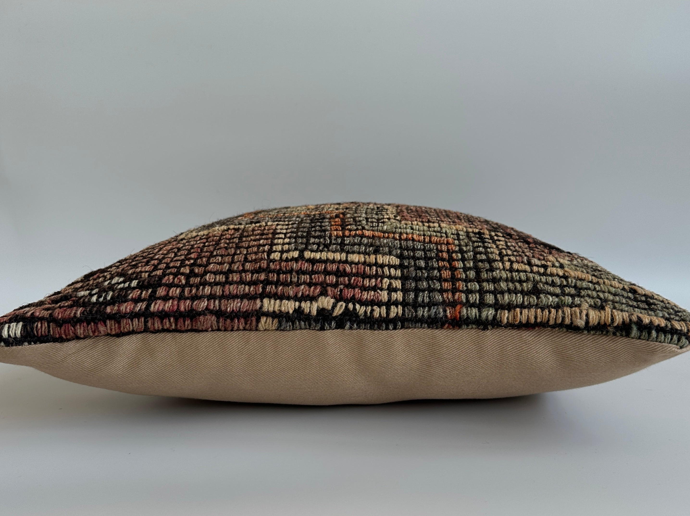 Handmade Multicoloured Turkish Cushion Cover 16''x16'' / 40x39 CM