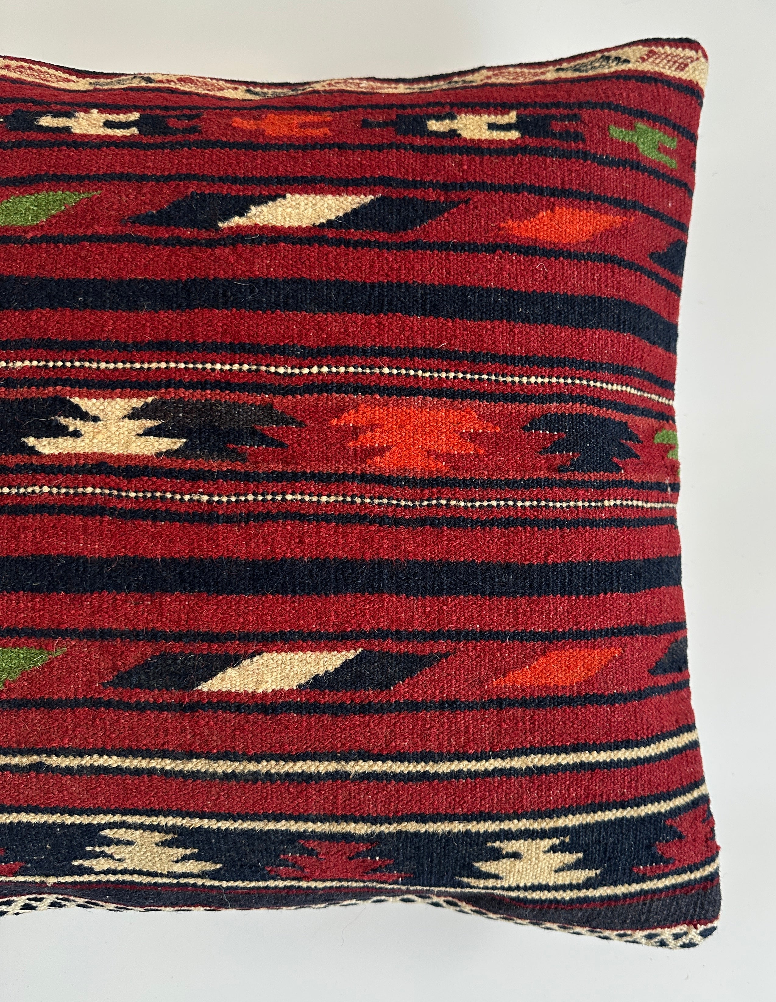 Handmade Multicoloured Turkish Cushion Cover 16''x16'' / 41x41 CM