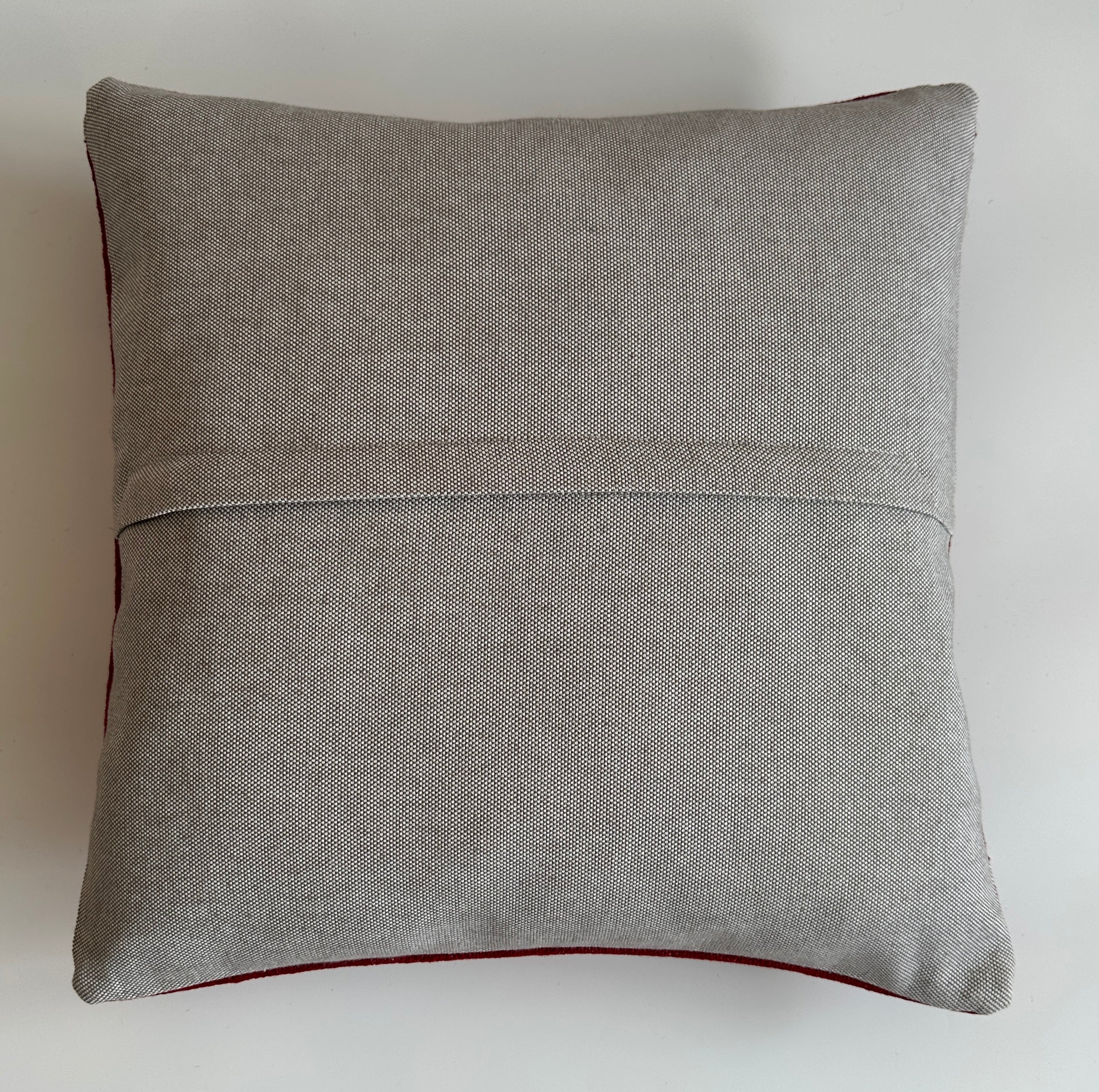 Textured Red Turkish Rug Cushion Cover 16''x16'' / 40x40 CM