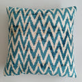 Turquoise Flame Velvet Cushion Cover 20''x20'' / 50x49 CM
