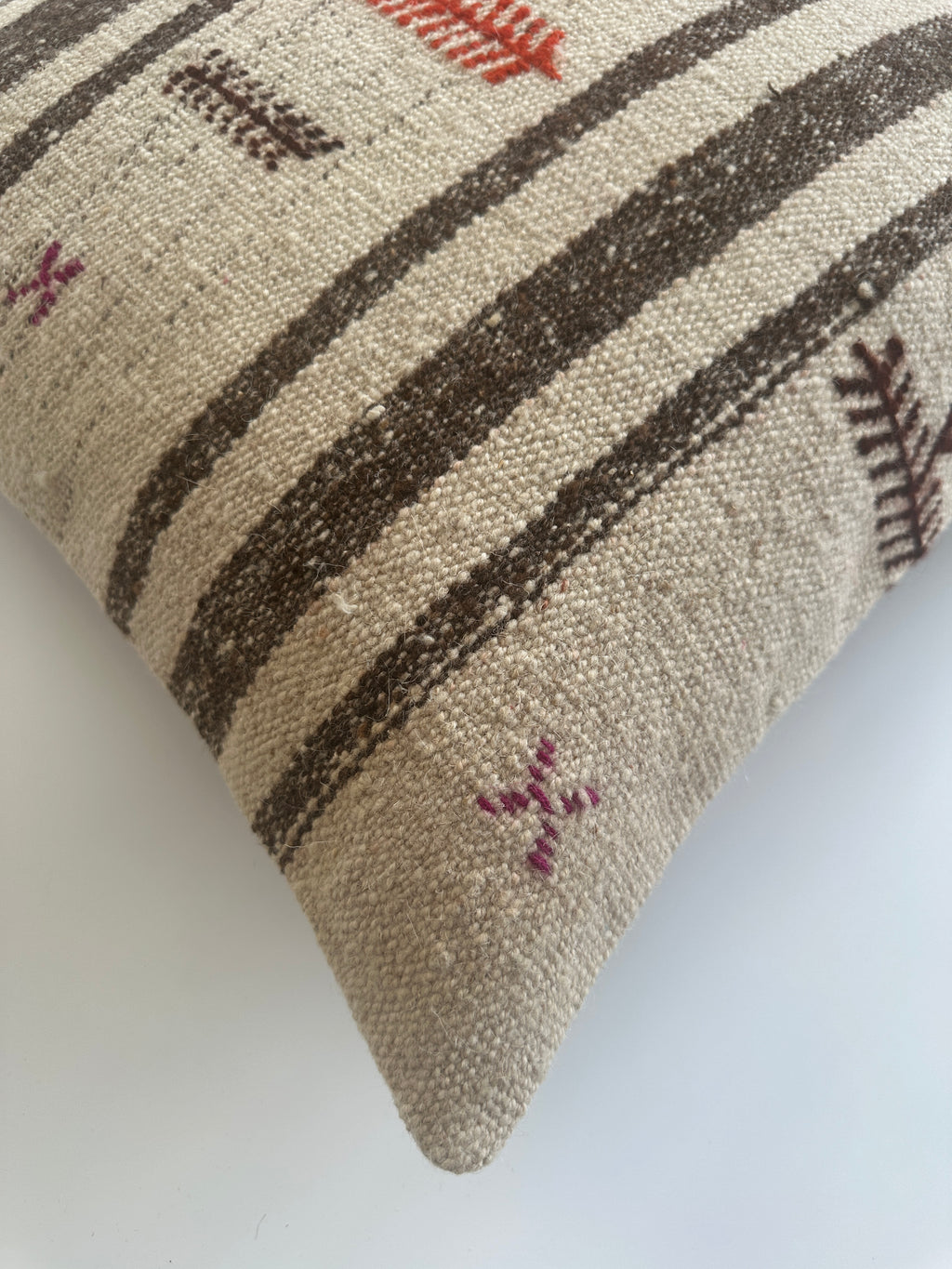 Handmade Multicolour Turkish Rug Cushion Cover 18''x18'' / 44x44 CM