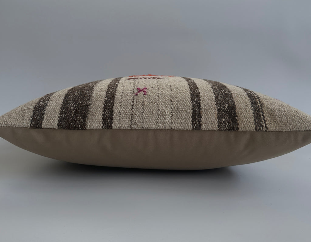 Handmade Multicolour Turkish Rug Cushion Cover 18''x18'' / 44x44 CM