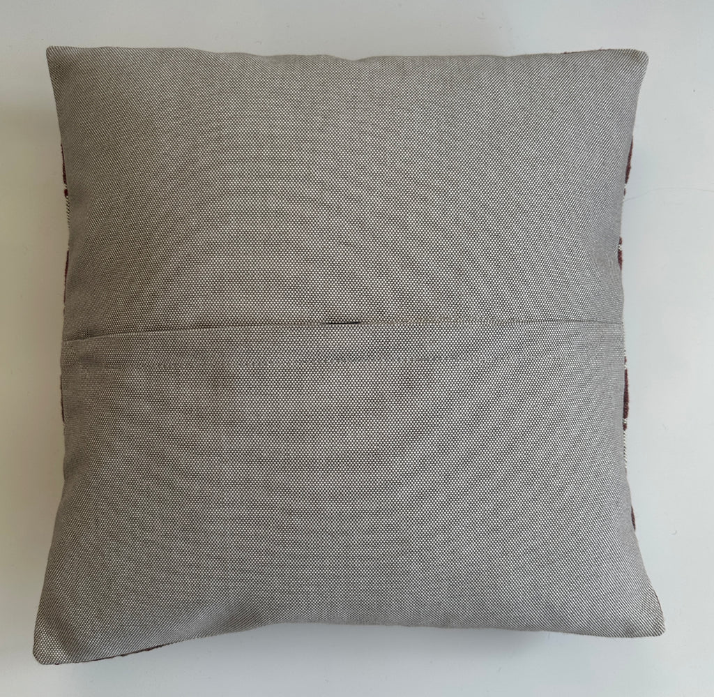 Handmade Striped Brown Cushion Cover 16''x16'' / 41x40 CM