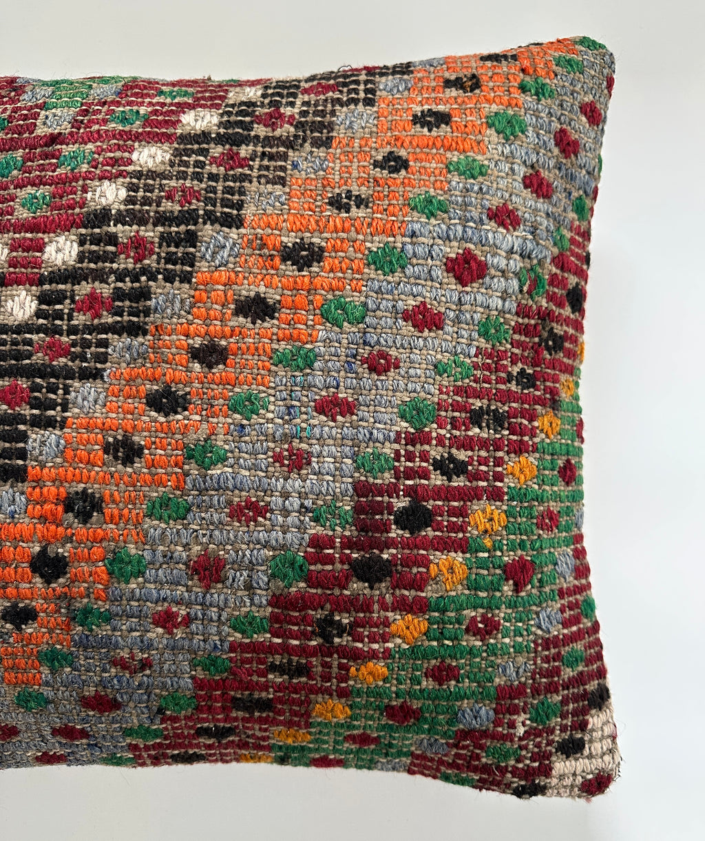 Handmade Multicoloured Cushion Cover 16''x16'' / 40x40 CM
