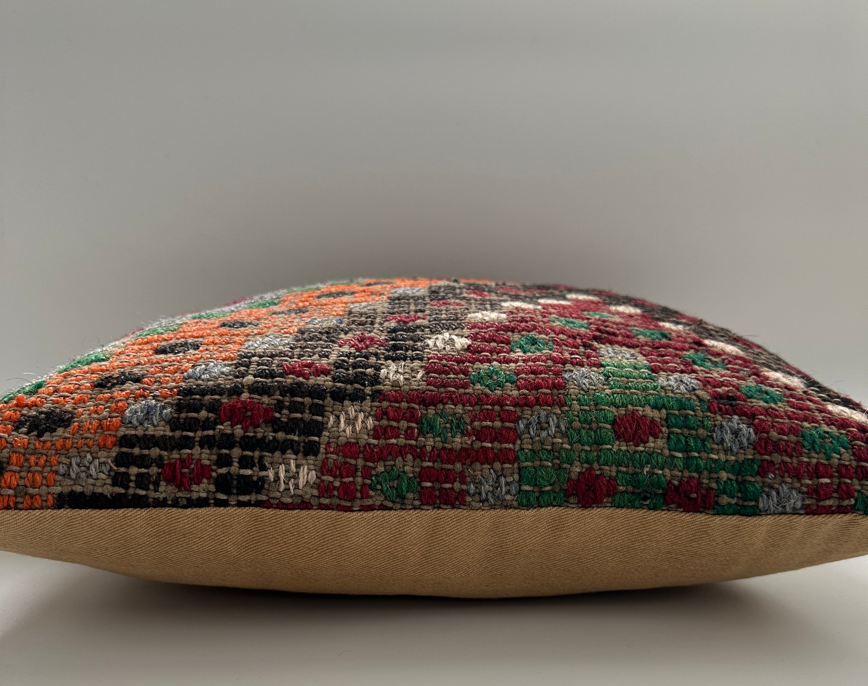 Handmade Multicoloured Cushion Cover 16''x16'' / 40x40 CM