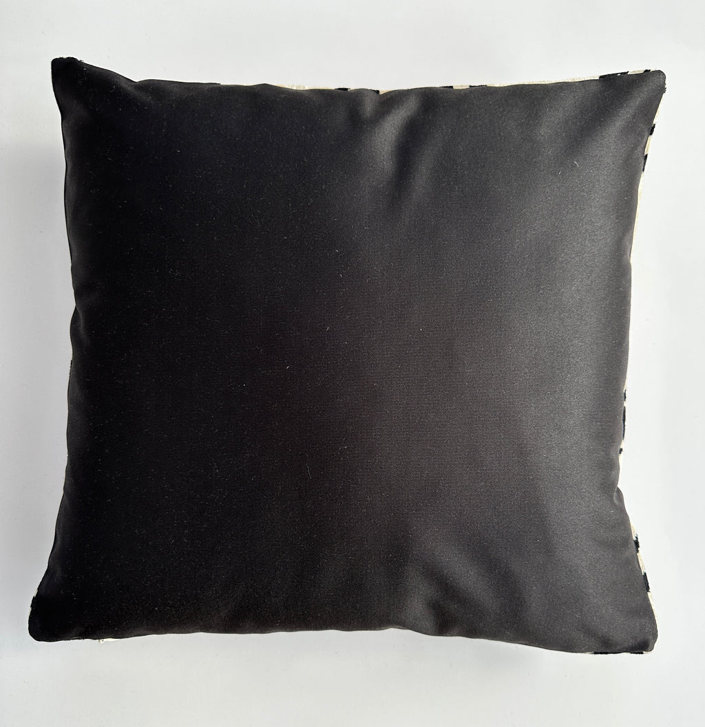 Black Carnations Velvet Cushion Cover 16''x16'' / 40x40 CM