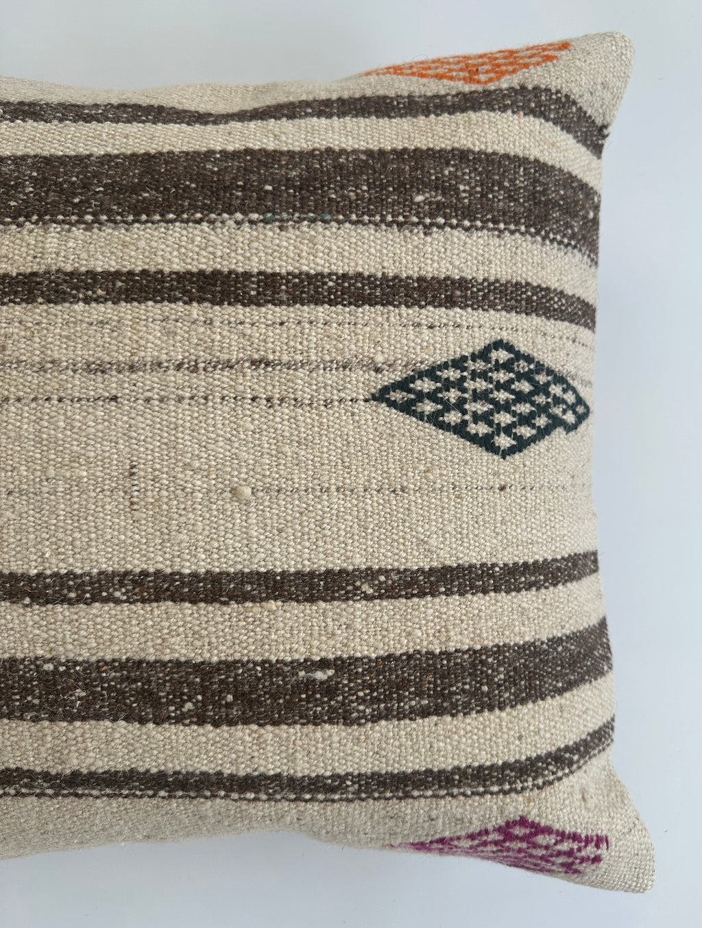 Handmade Multicolour Turkish Rug Cushion Cover 18''x18'' / 45x44 CM