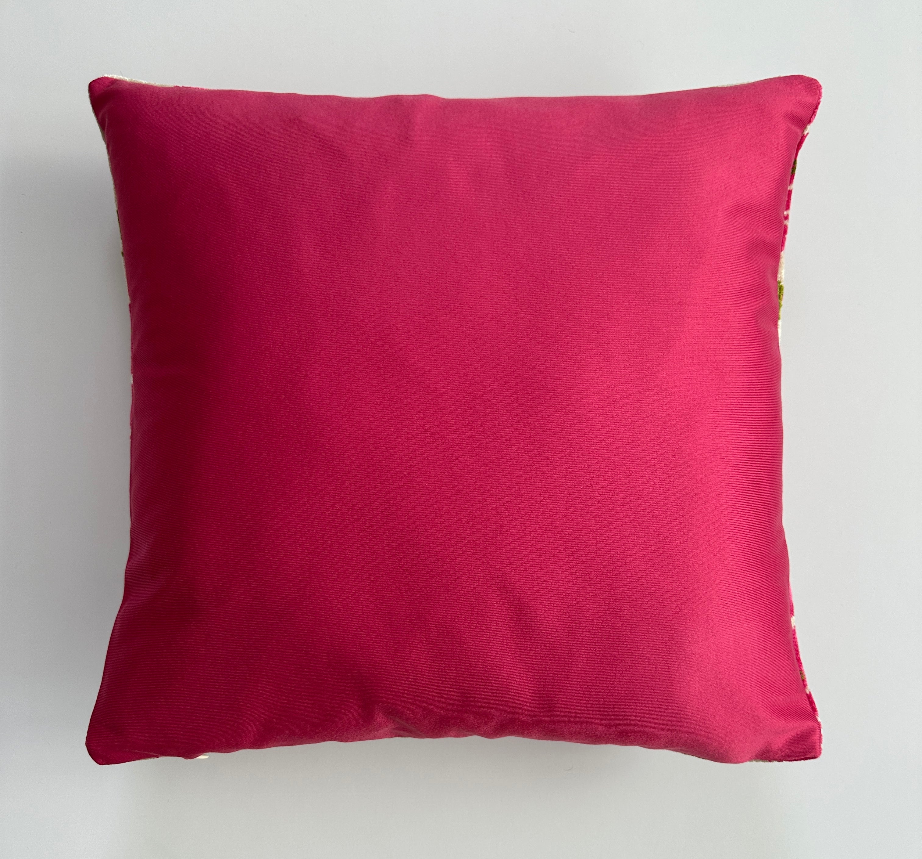 Pink Carnations Velvet Cushion Cover 16''x16'' / 40x40 CM