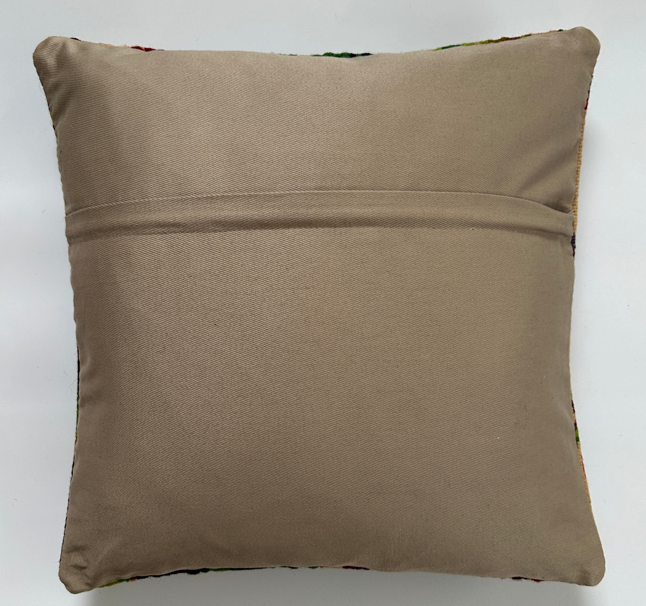 Floral Handmade Turkish Rug Cushion Cover 16''x16'' / 42x40 CM