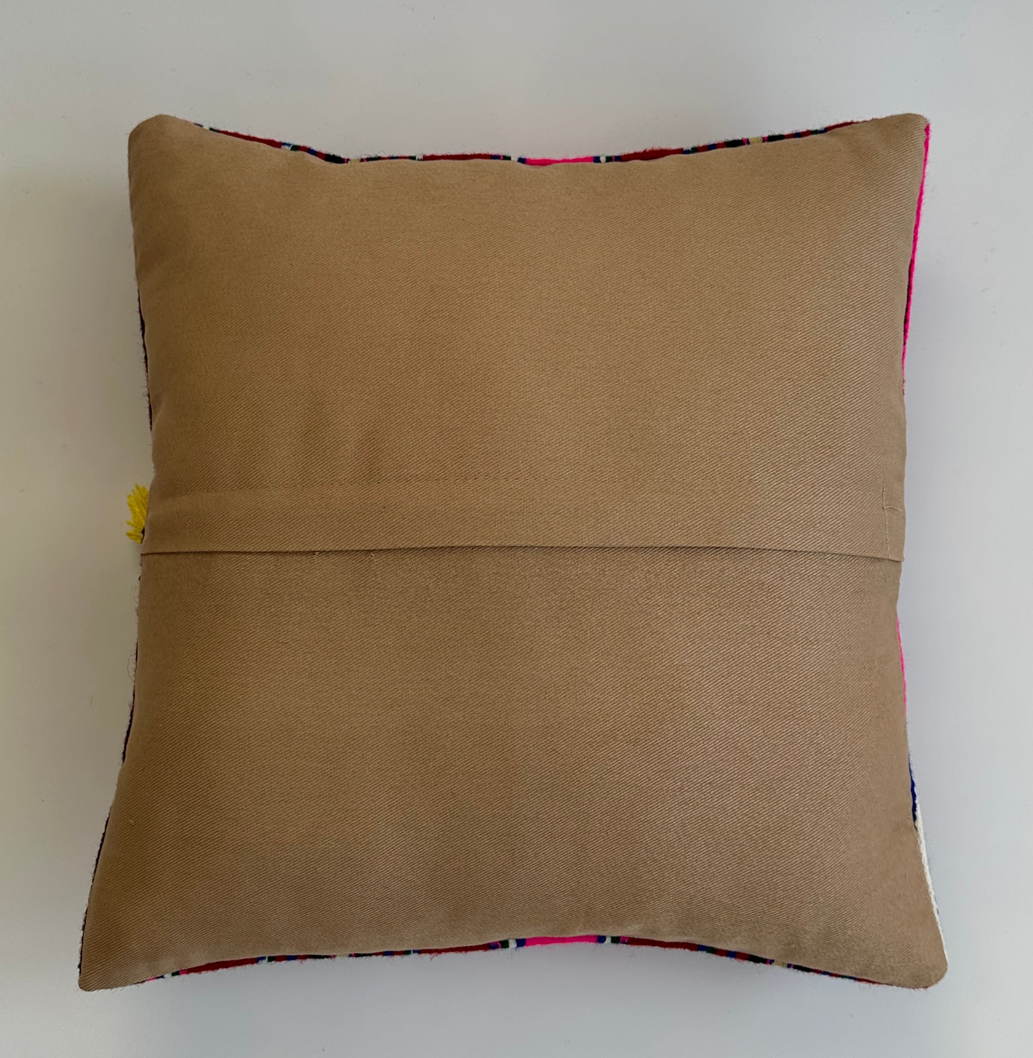 Handmade Multicoloured Striped Cushion Cover 16''x16'' / 41x39 CM