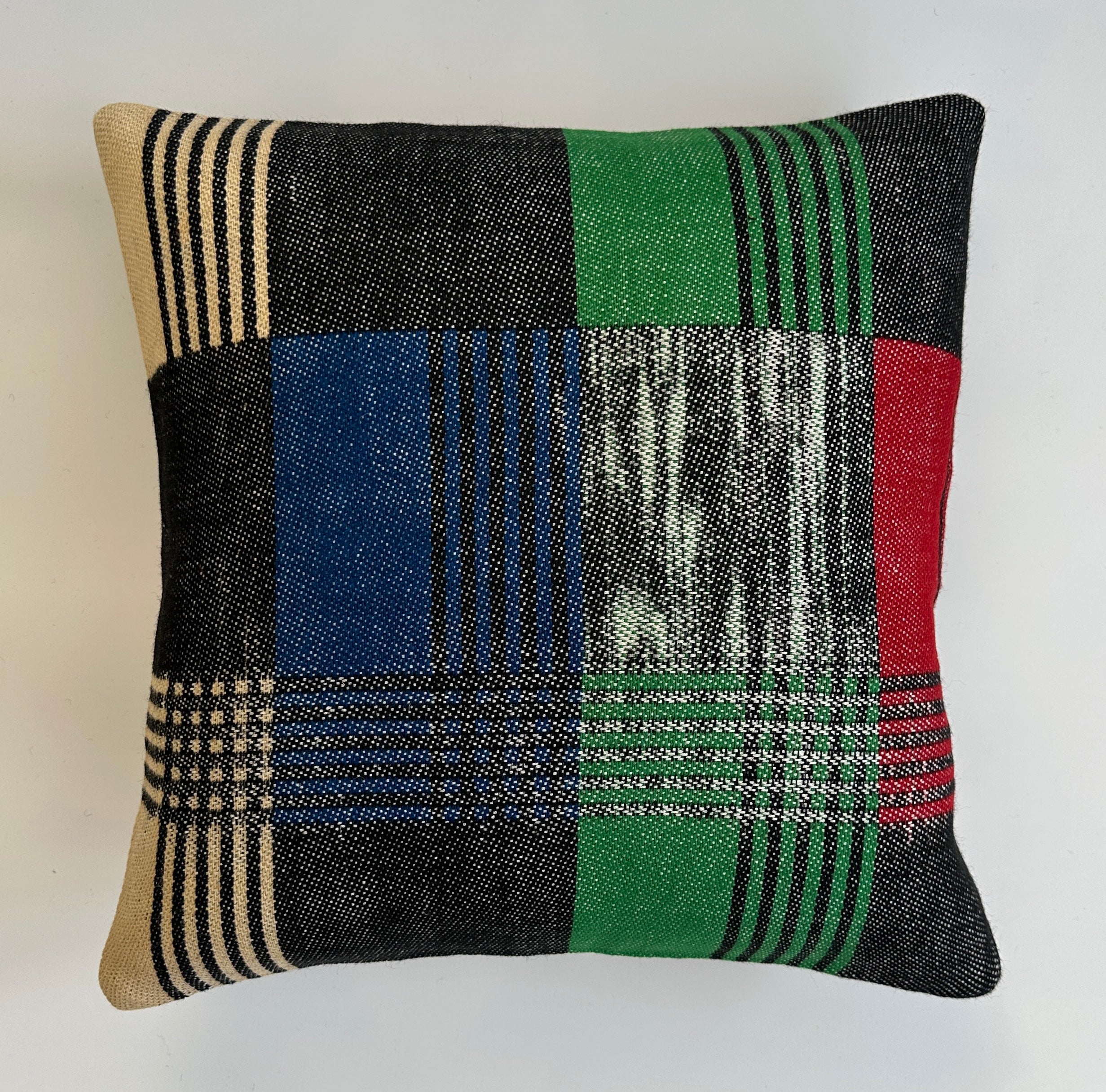Handmade Multicoloured Cushion Cover 16''x16'' / 41x40 CM