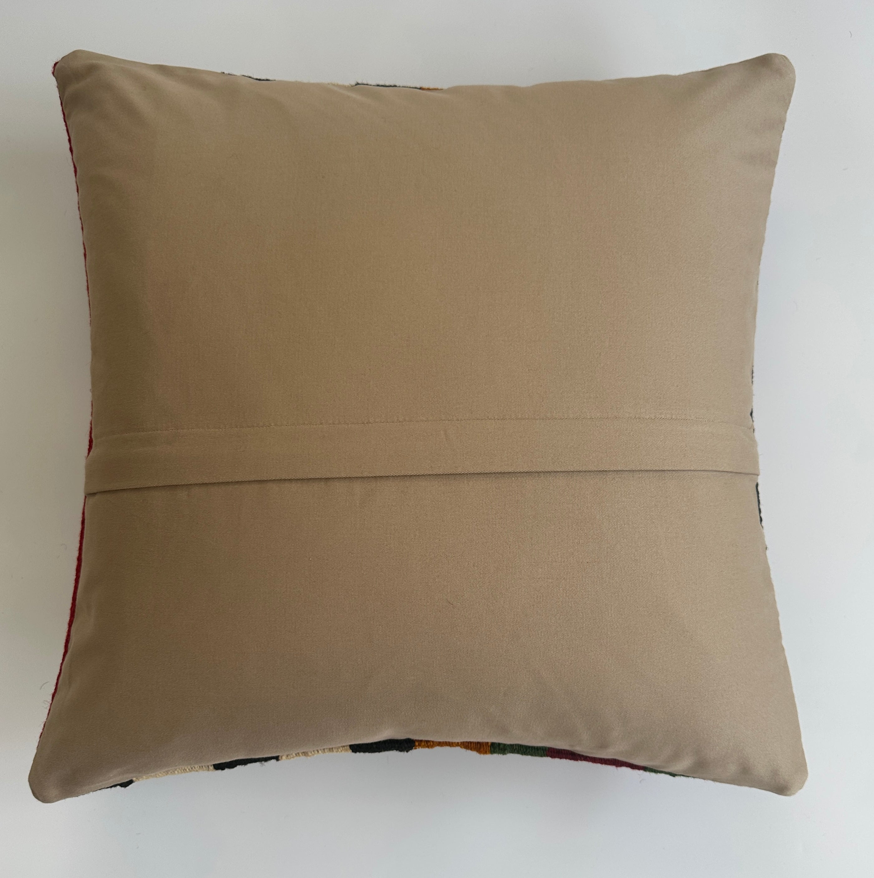 Handmade Striped  Multicolour Turkish Rug Cushion Cover 18''x18'' / 45x44 CM