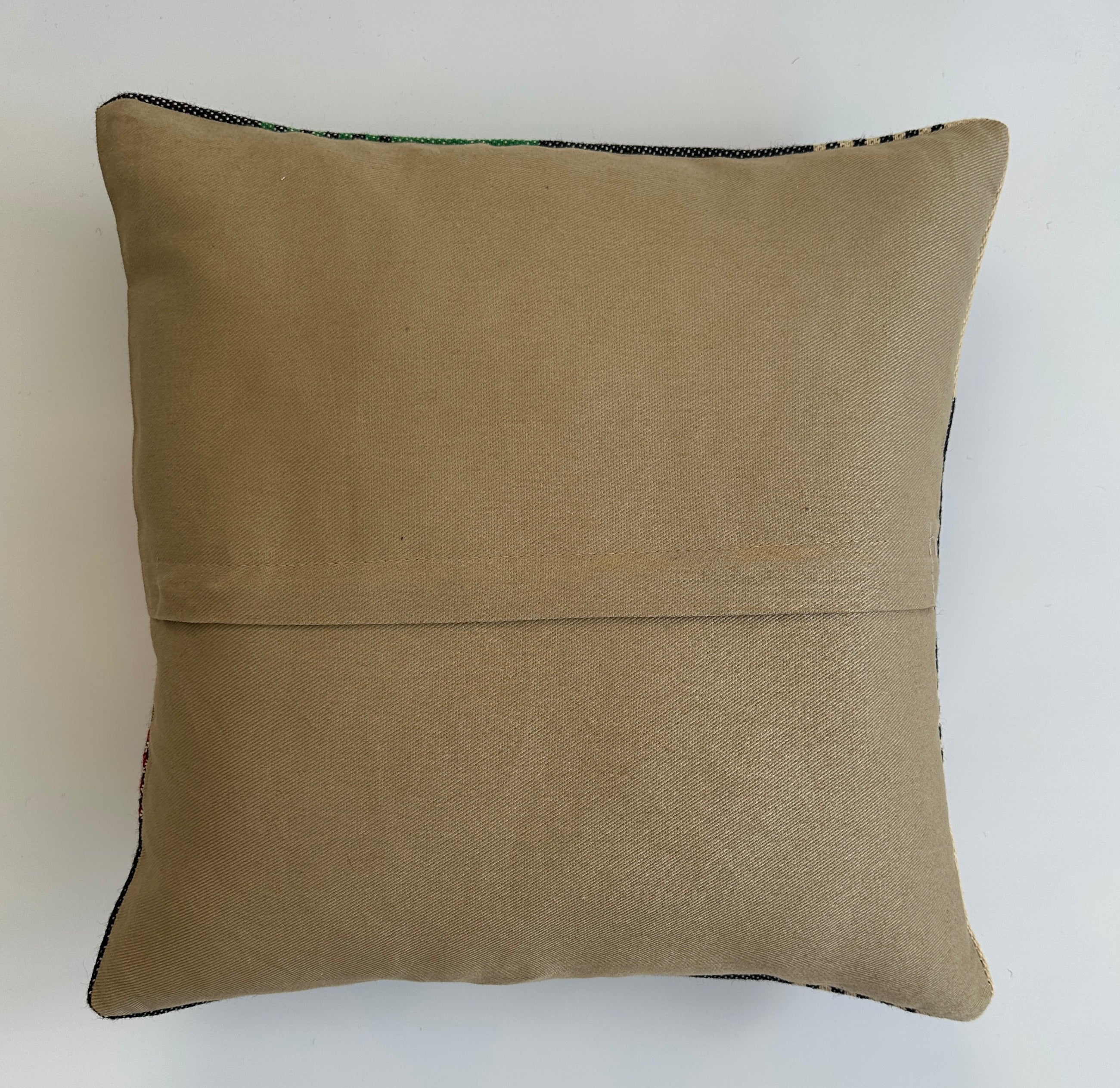 Handmade Multicoloured Cushion Cover 16''x16'' / 41x40 CM