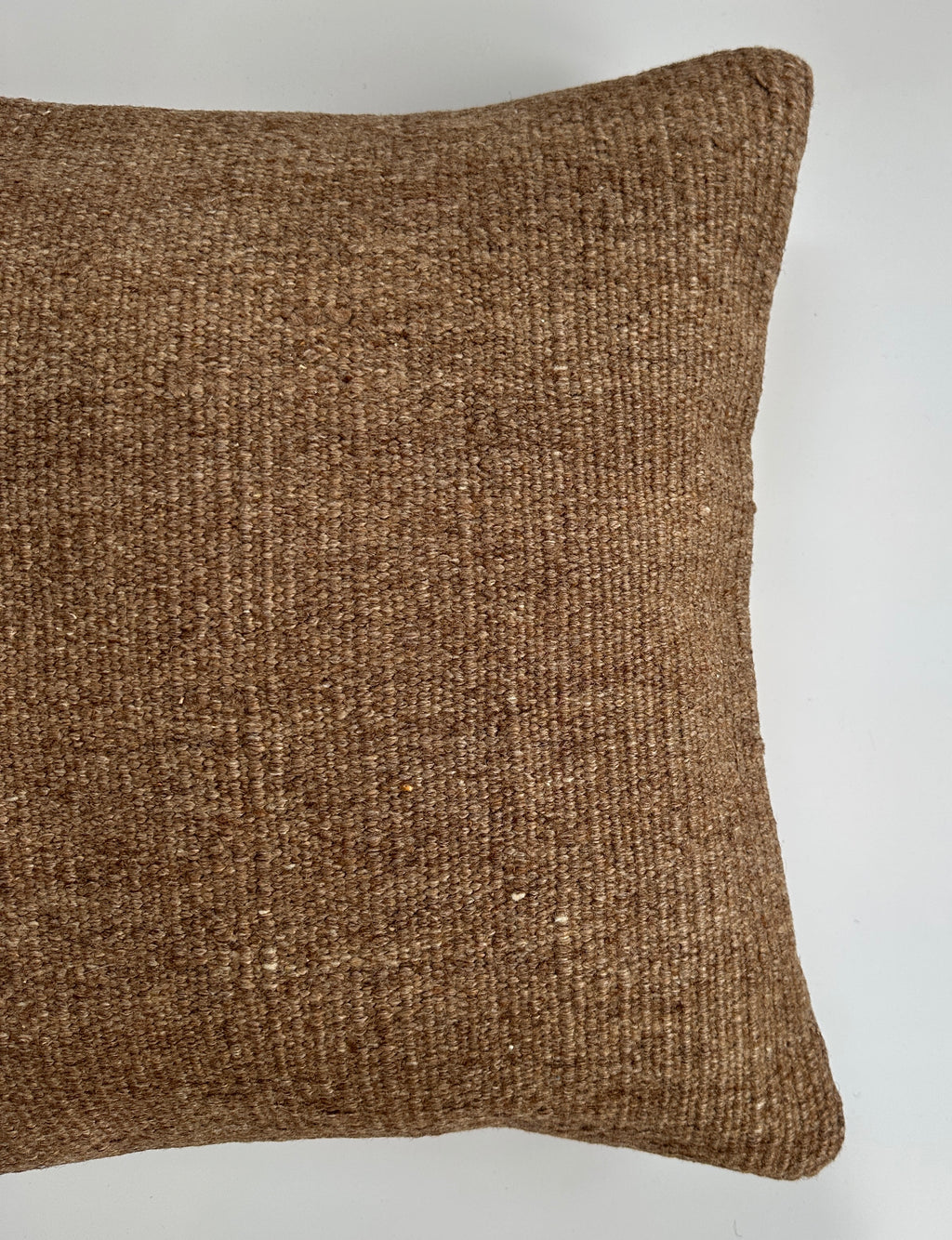 Handmade Textured Brown Turkish Cushion Cover 16''x16'' / 41x41 CM