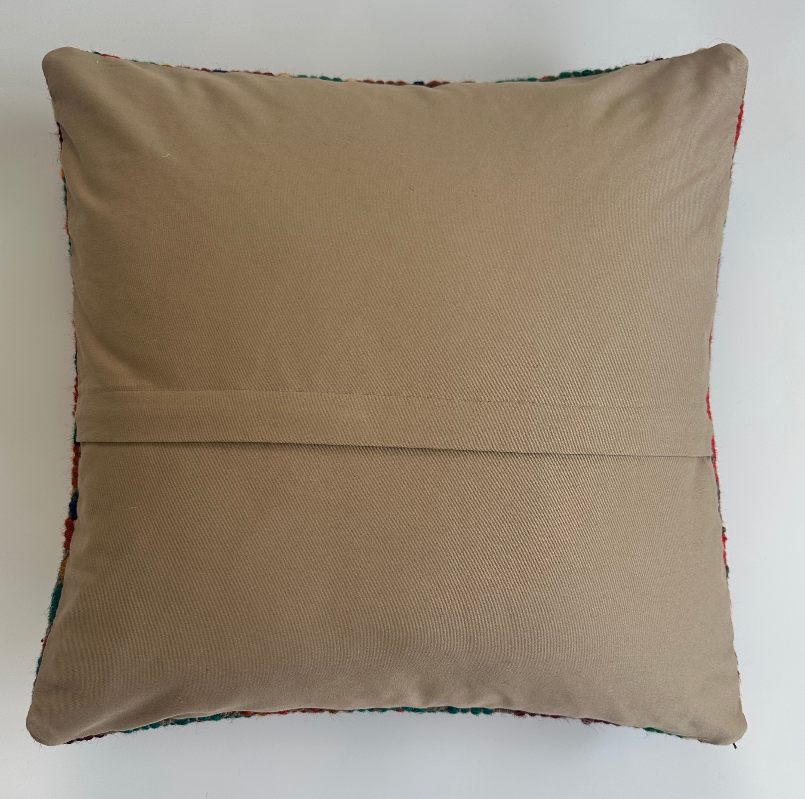 Handmade Multicolour Turkish Rug Cushion Cover 18''x18'' / 44x44 CM