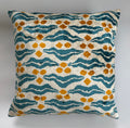 Chintamani Turquoise Velvet Cushion Cover 16''x16'' / 40x40 CM