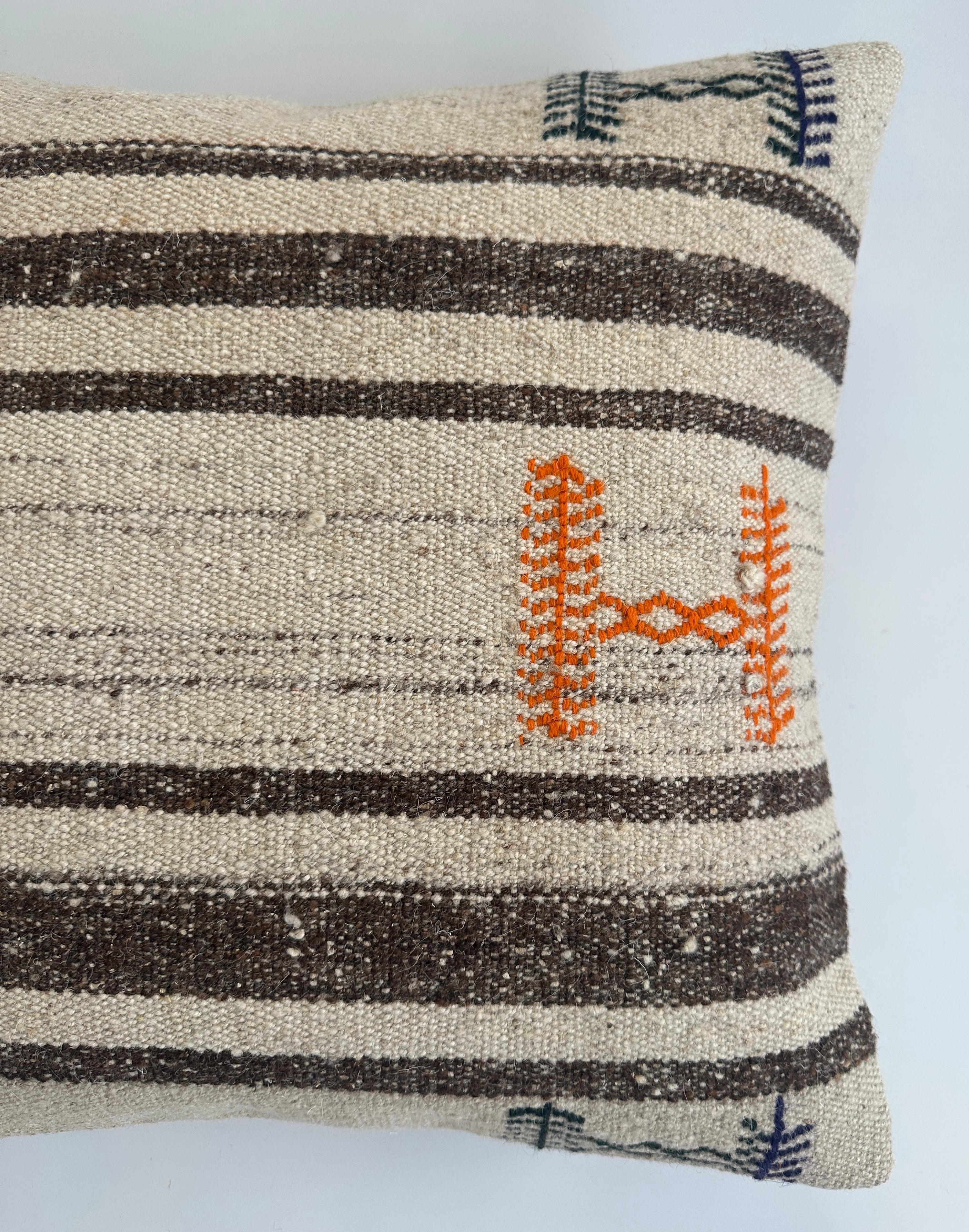 Handmade Multicolour Turkish Rug Cushion Cover 18''x18'' / 45x44 CM