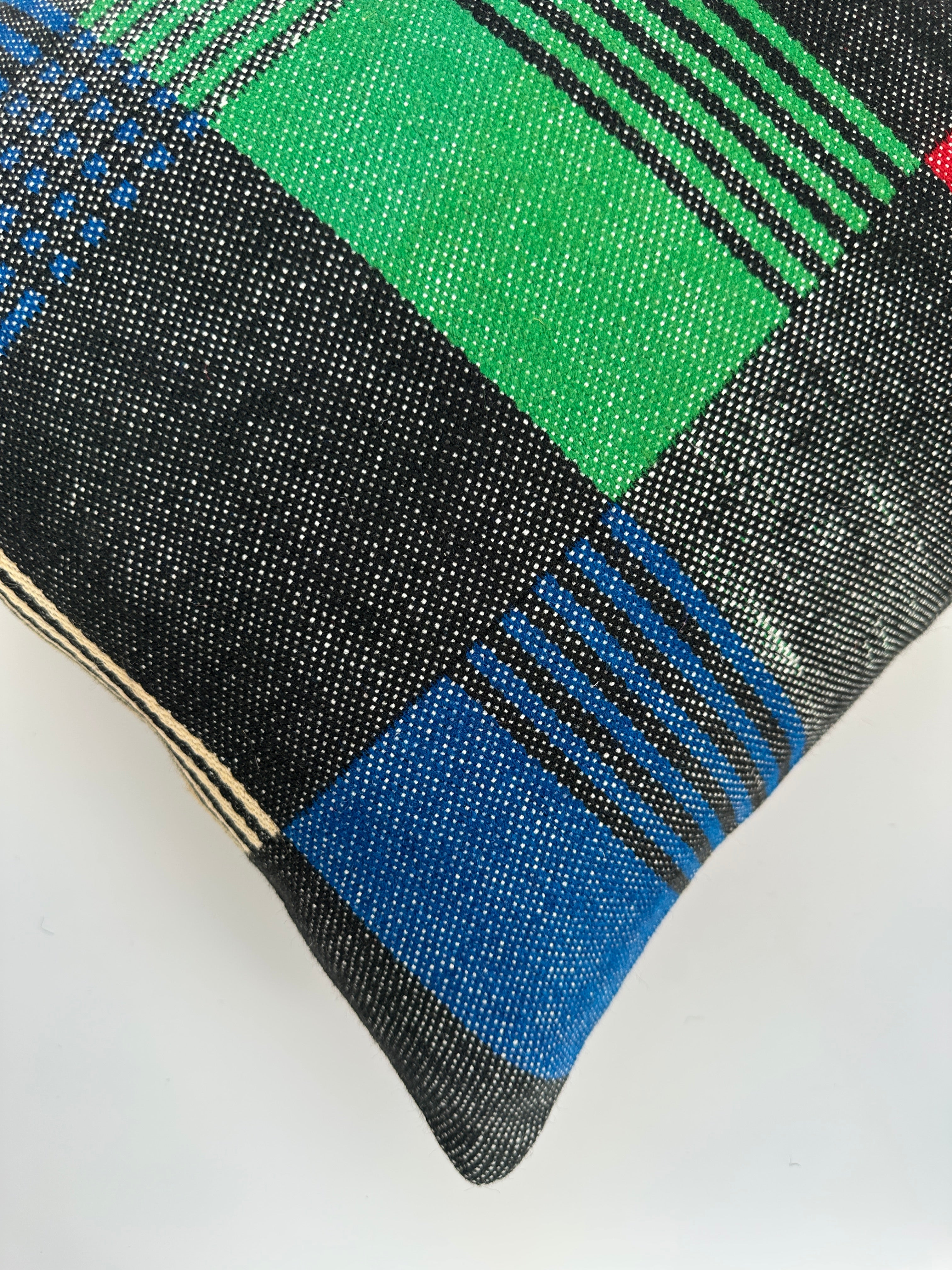 Handmade Multicoloured Cushion Cover 16''x16'' / 40x40 CM