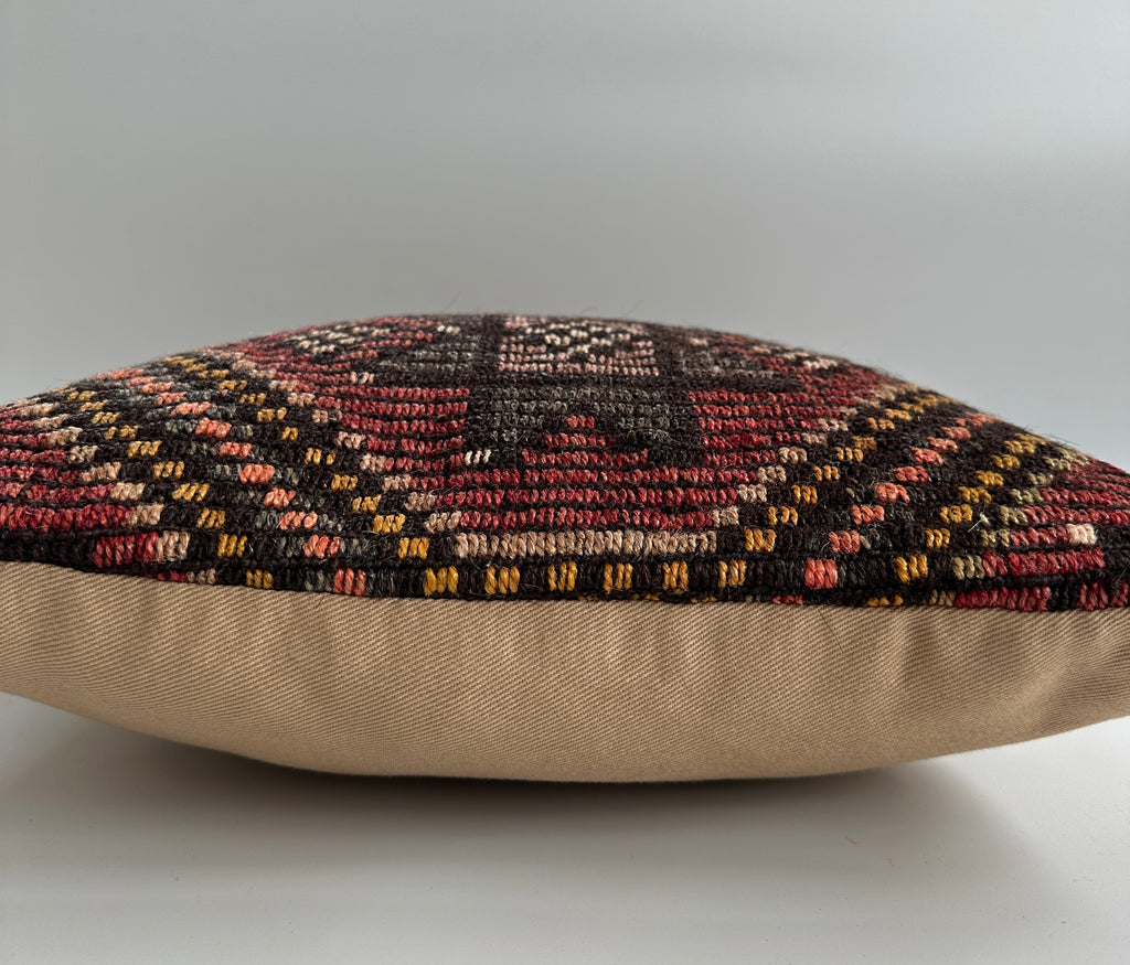 Handmade Multicoloured Cushion Cover 16''x16'' / 41x41 CM