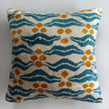 Chintamani Turquoise Velvet Cushion Cover 16''x16'' / 40x40 CM