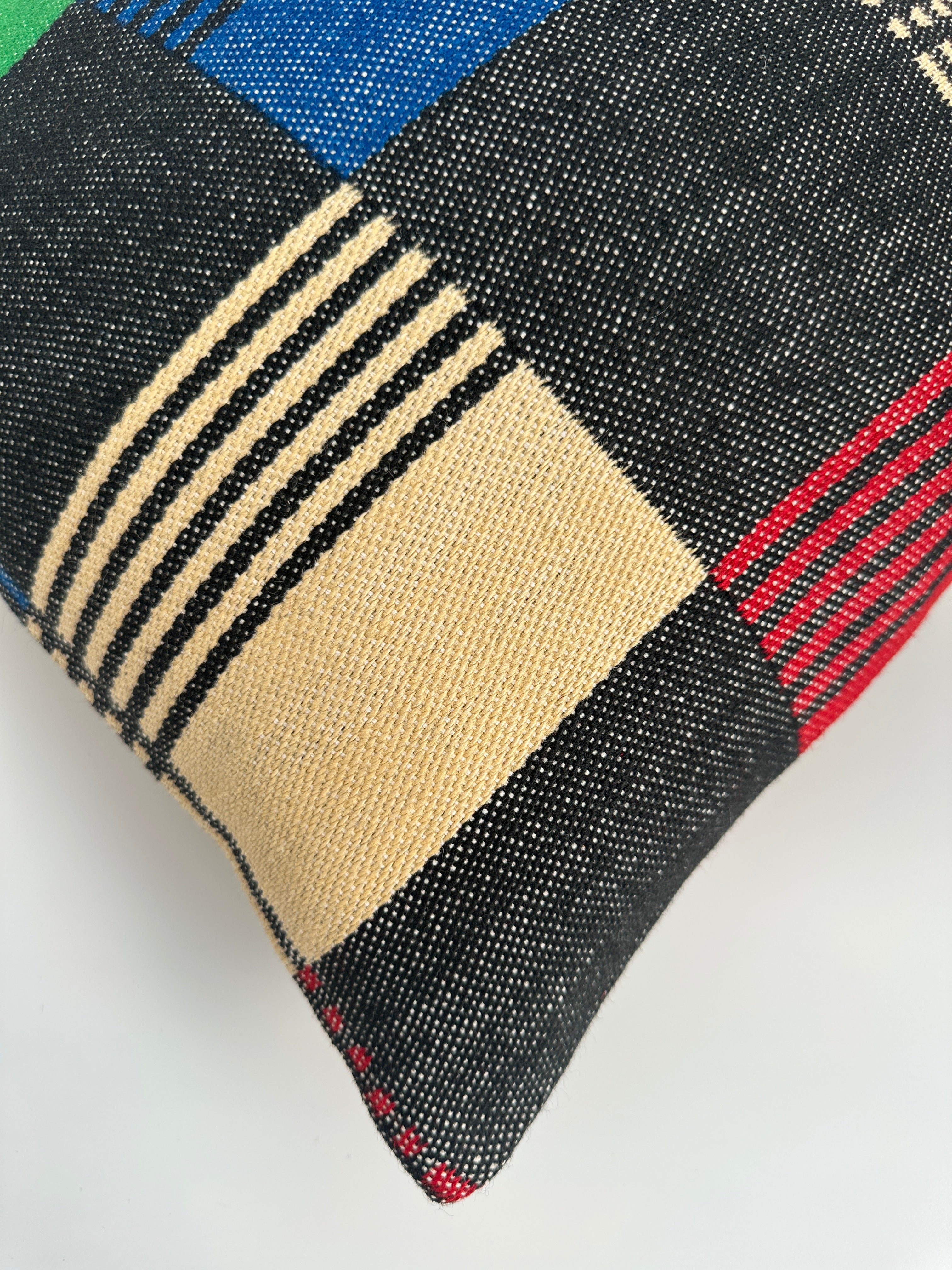 Handmade Multicoloured Cushion Cover 16''x16'' / 40x40 CM