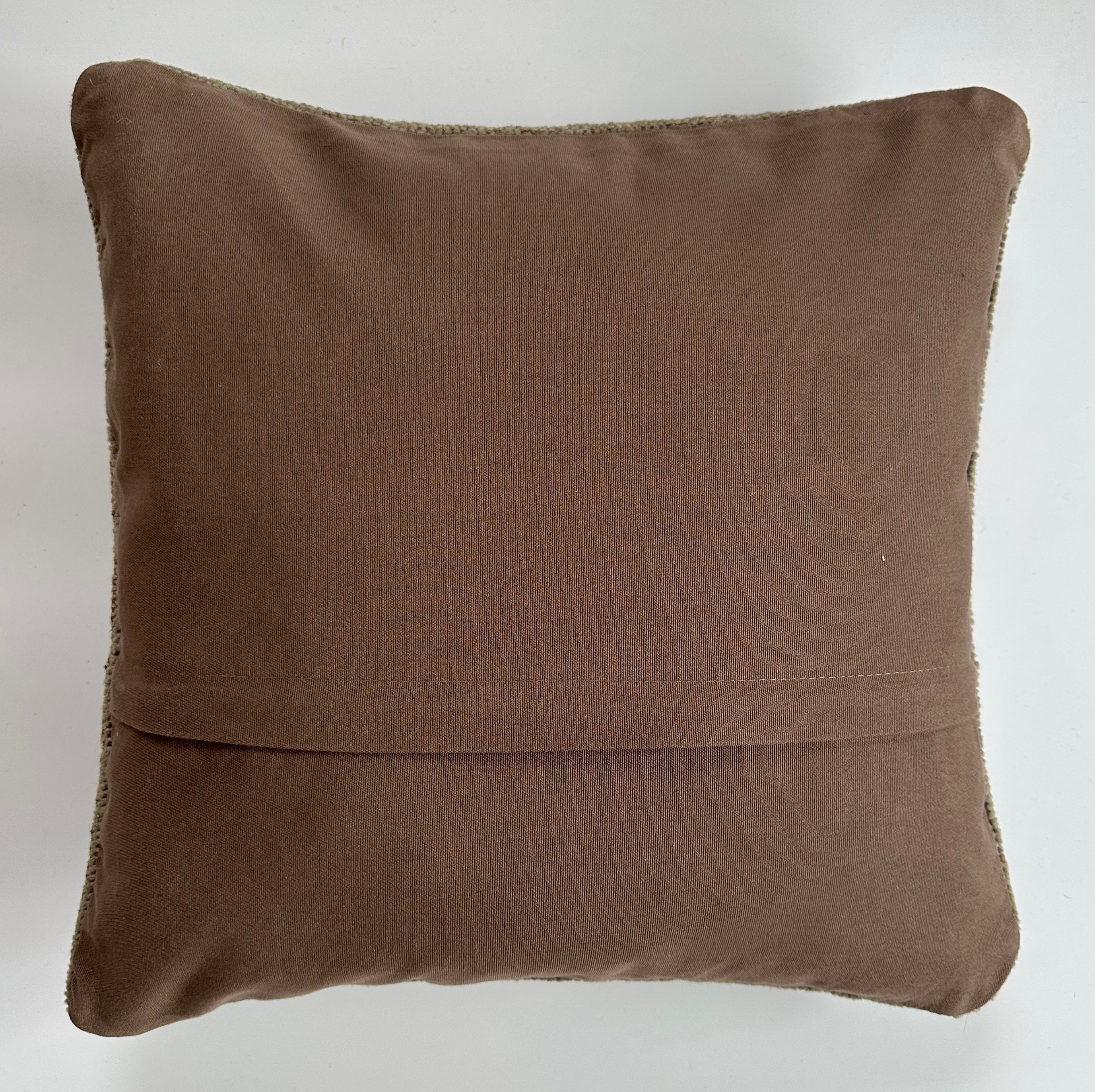 Handmade Textured Grey Turkish Rug Cushion Cover 16''x16'' / 41x41 CM