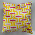 Yellow Abstract Velvet Cushion Cover 20''x20'' / 50x50 CM