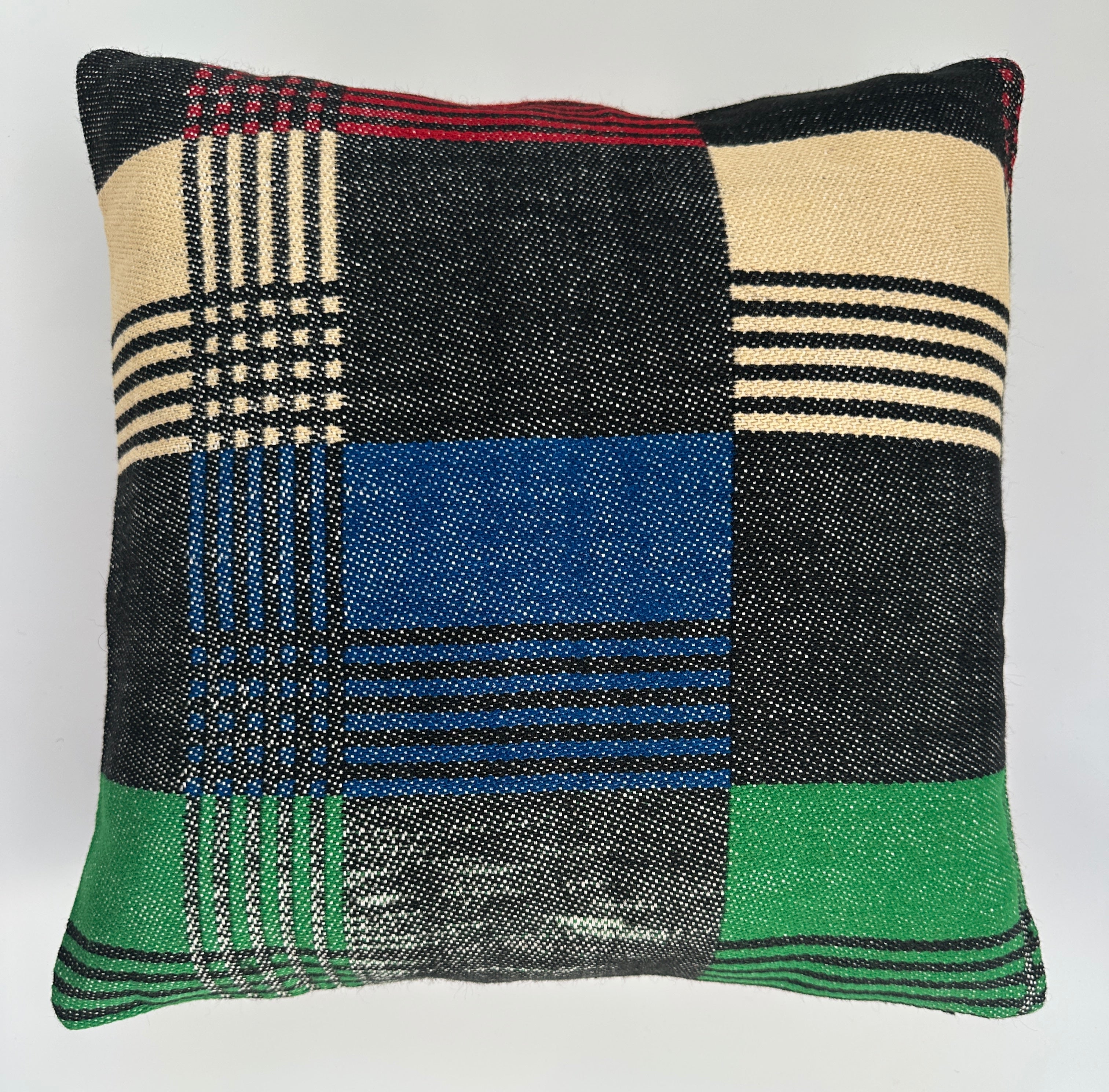 Handmade Multicoloured Cushion Cover 16''x16'' / 40x40 CM