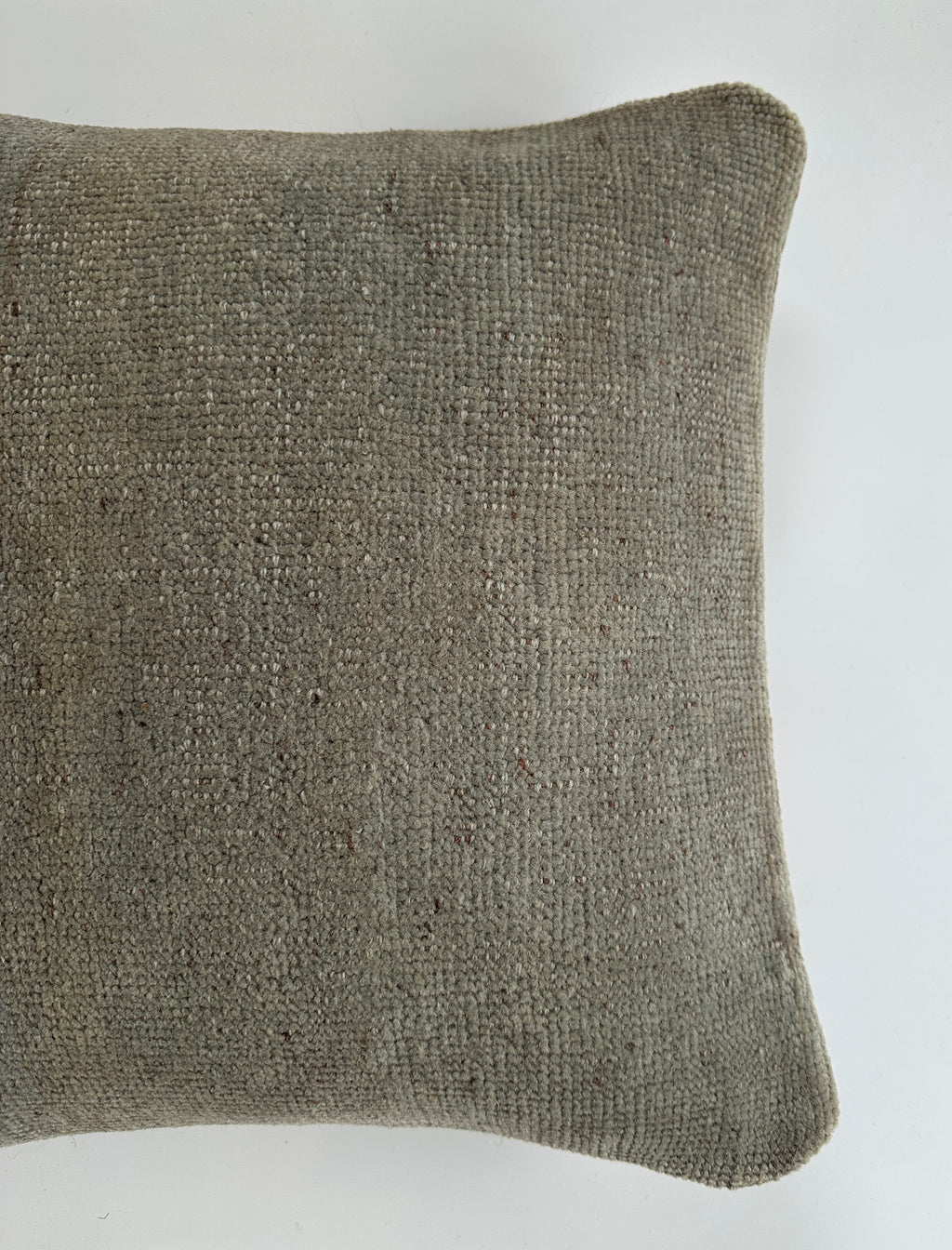 Handmade Textured Grey Turkish Rug Cushion Cover 16''x16'' / 41x41 CM