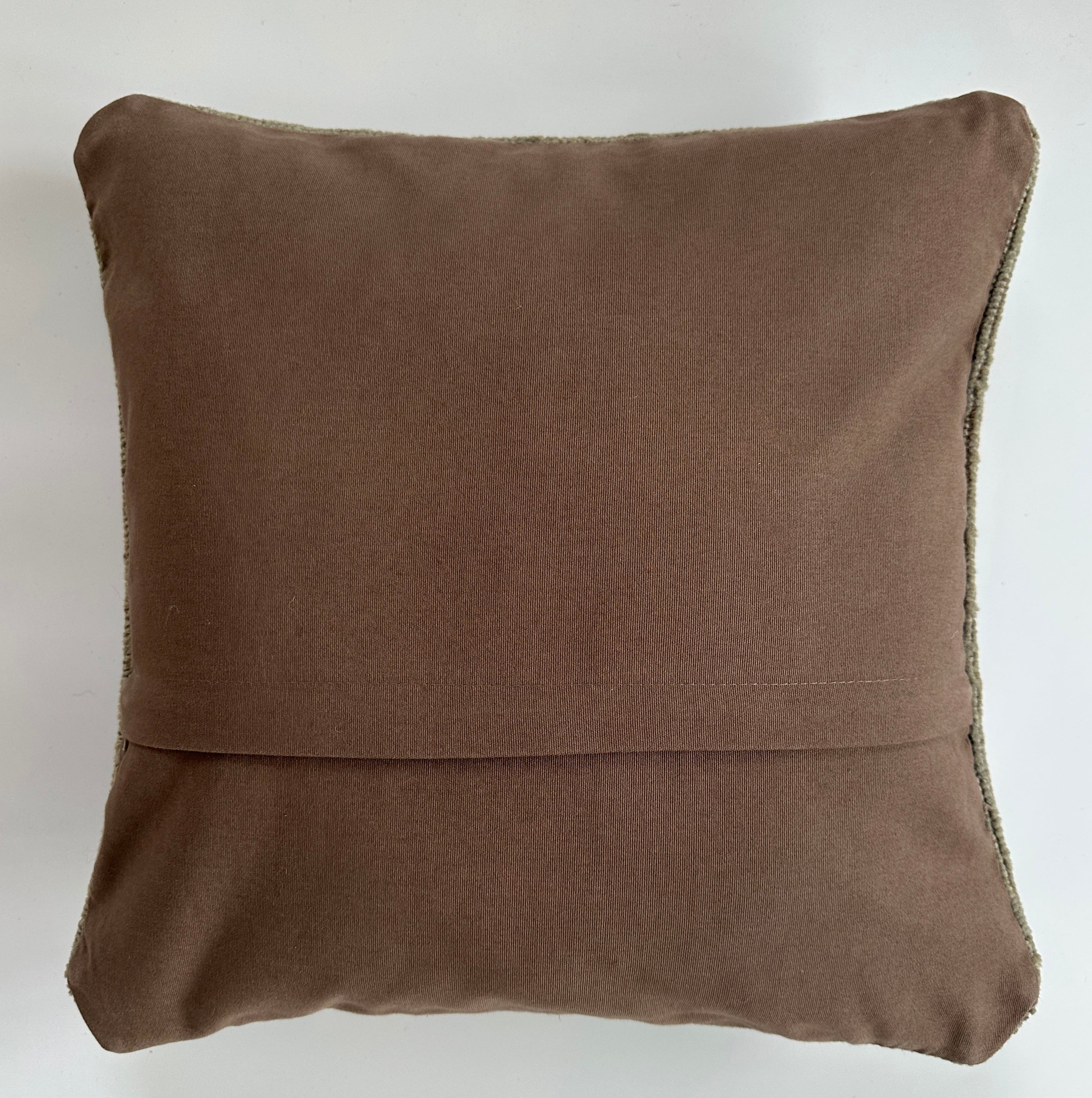 Handmade Textured Grey Turkish Rug Cushion Cover 16''x16'' / 41x41 CM