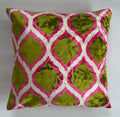 Pink Ogival Velvet Cushion Cover 16''x16'' / 40x40 CM